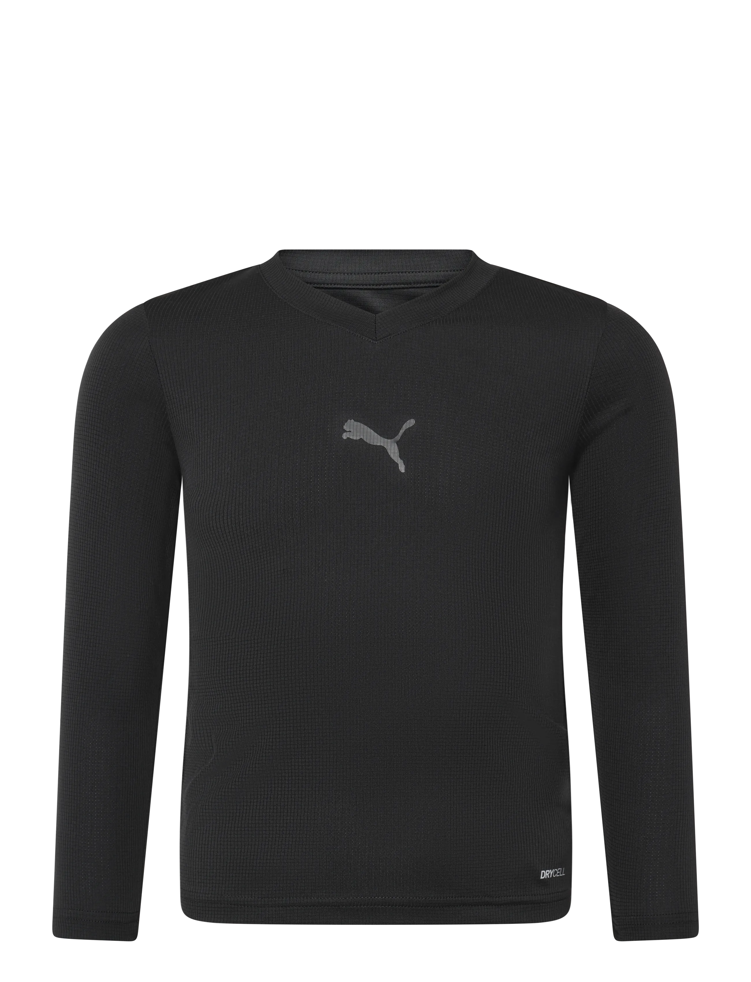 PUMA teamGOAL Baselayer Tee LS Jr. - Base layers - PUMA BLACK-FLAT DARK GRAY / black