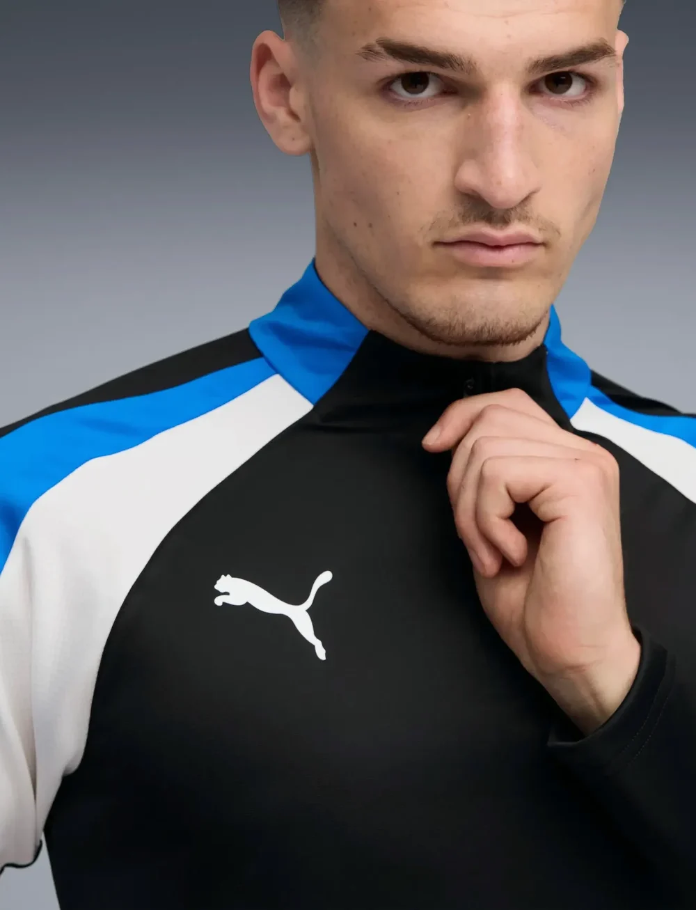 PUMA - IndividualLIGA 1/4 Zip Top - langarmshirts - puma black-puma white-ultra blue - 3