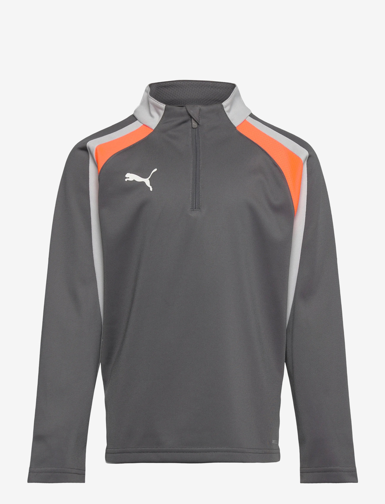 PUMA - IndividualLIGA 1/4 Zip Top Jr - sporttoppar - shadow gray-puma white-glowing red - 0