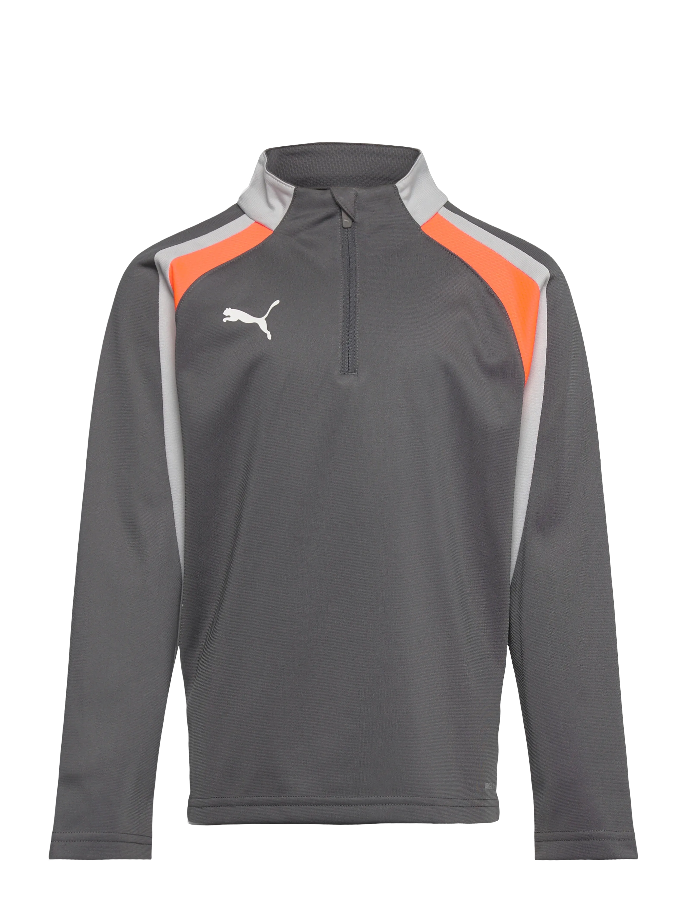 PUMA - IndividualLIGA 1/4 Zip Top Jr - topy sportowe - shadow gray-puma white-glowing red - 0