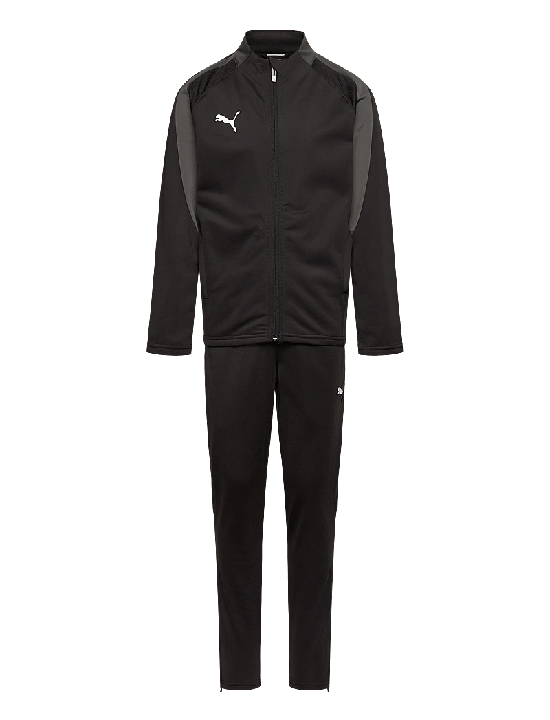 PUMA - IndividualLIGA Tracksuit Jr - apģērbs - puma black-puma white-shadow gray - 0