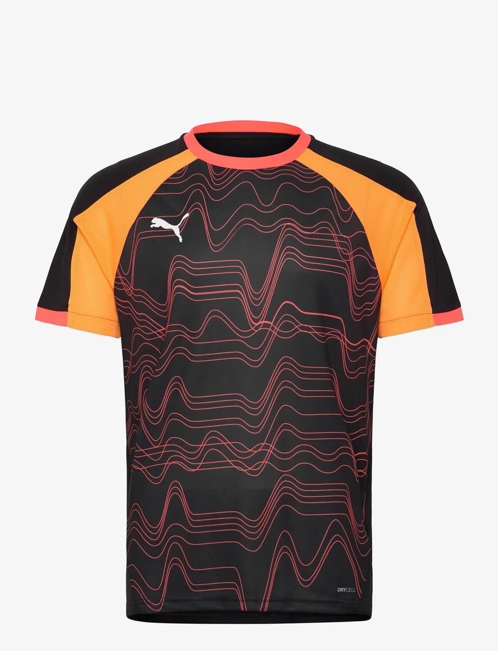 PUMA - individualLIGA Graphic Jersey - t-shirts - puma black-glowing red - 1