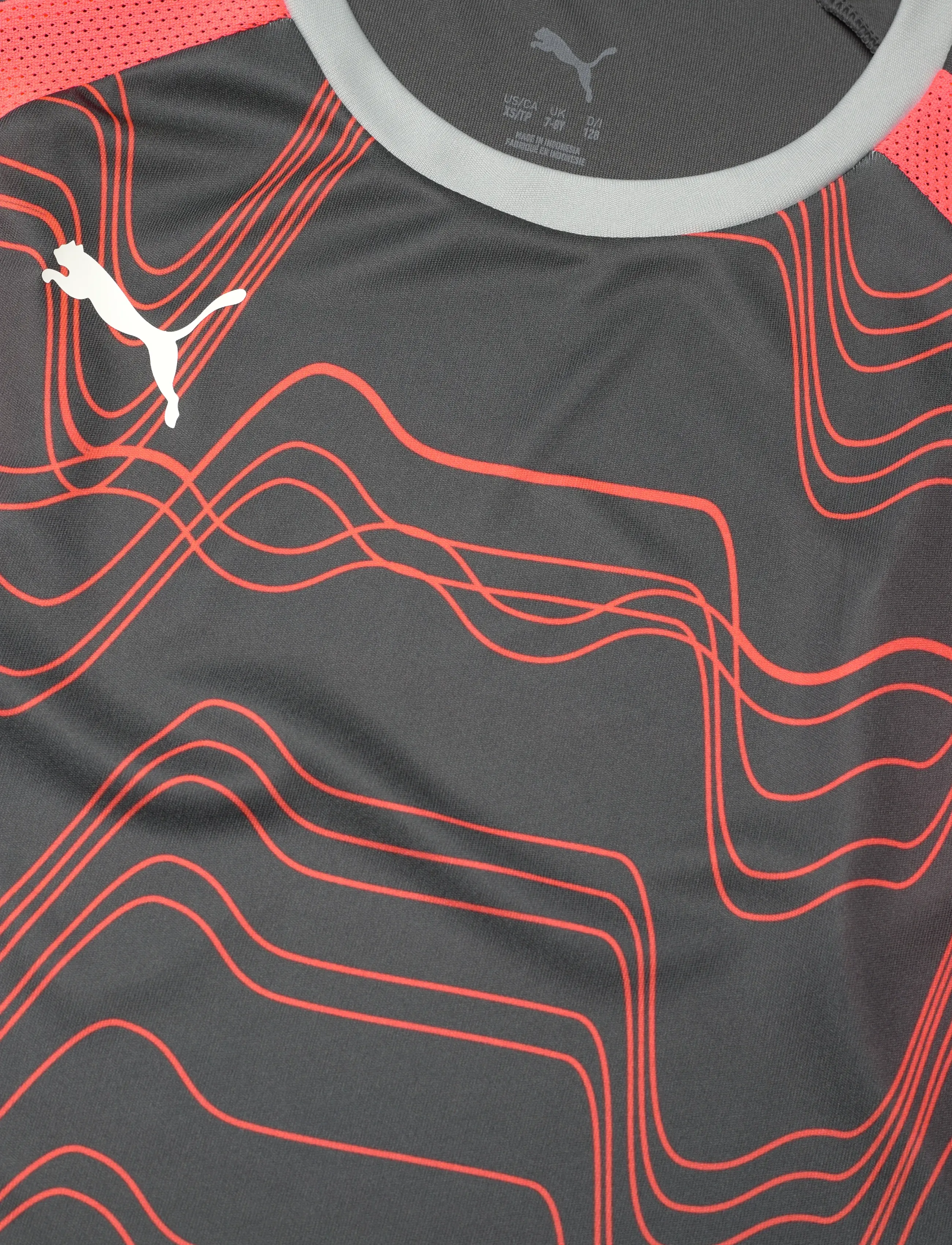 PUMA - individualLIGA Graphic Jersey jr - shadow gray-puma white-glowing red - 2