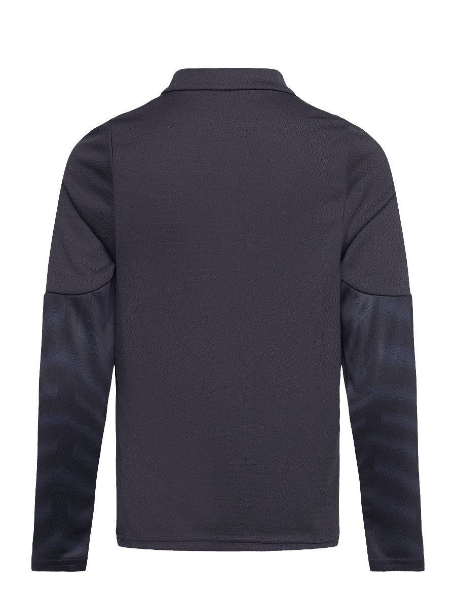 PUMA - individualCUP 1/4 Zip-Top jr - sportiniai marškinėliai - new navy-glowing red-heat fire - 1
