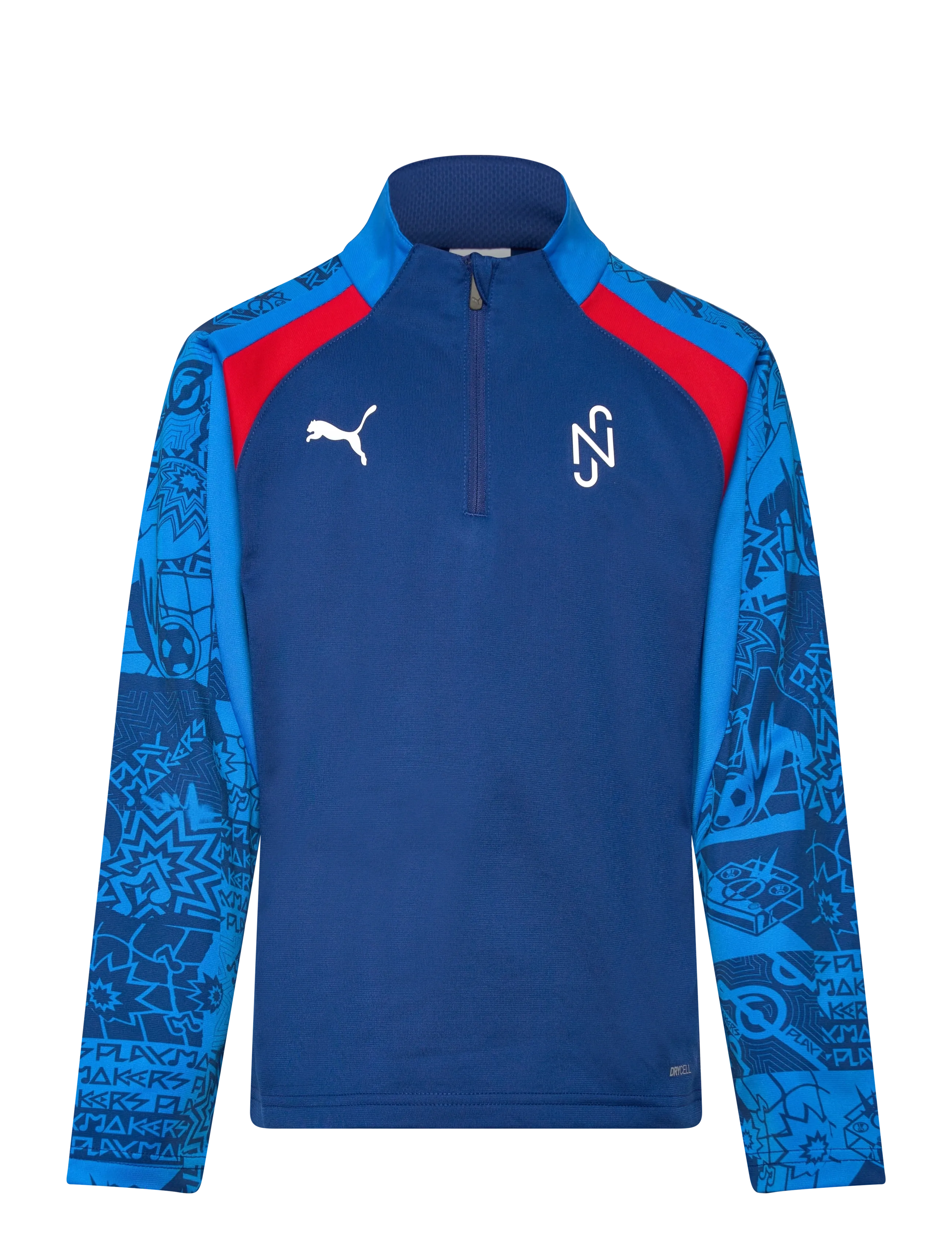 PUMA Neymar JR Playmaker 1/4 zip jr - Overdele - BLAZING BLUE-PUMA WHITE-ULTRA BLUE / blue