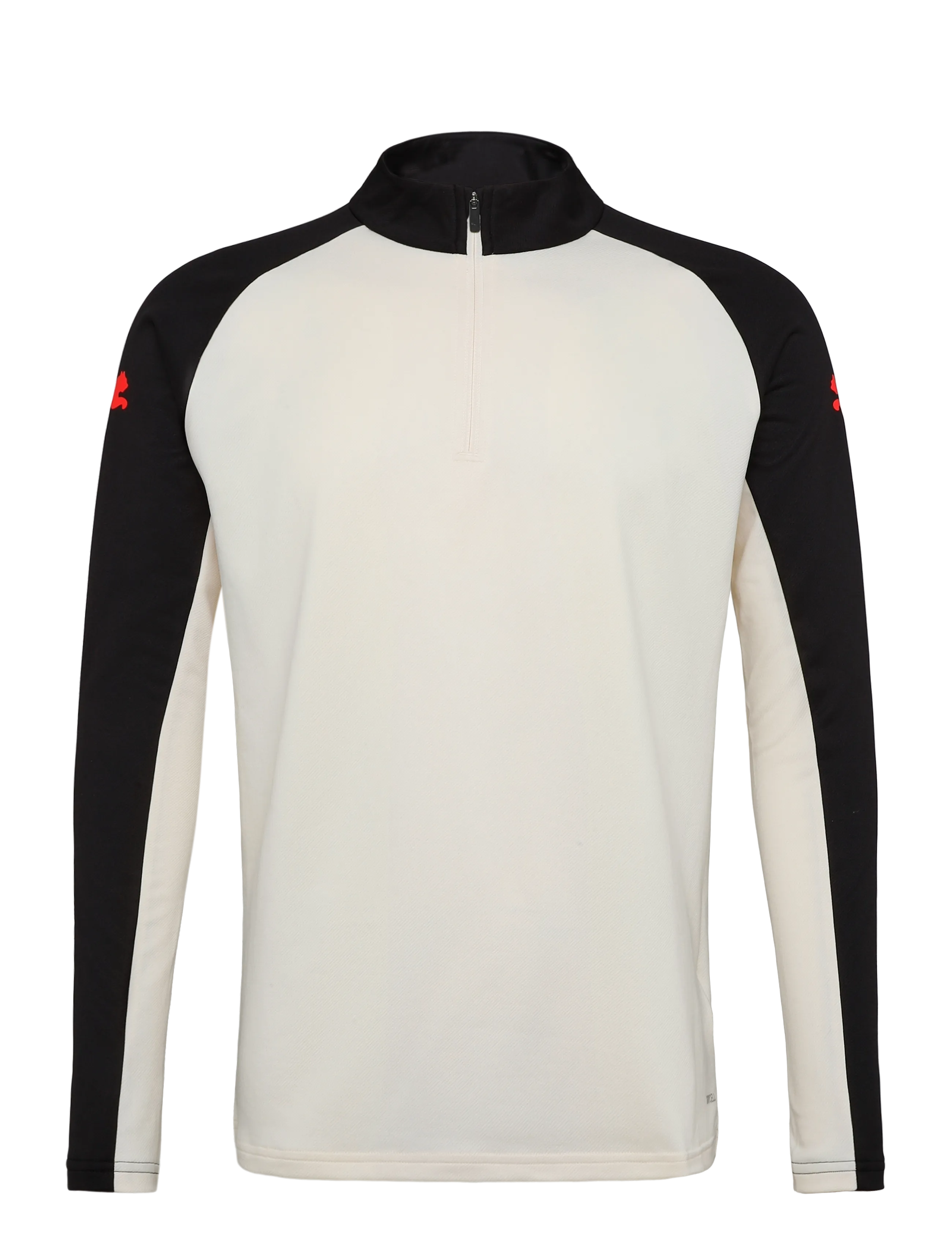 PUMA IndividualLIGA 1/4 Zip Top - Fleece - SUGARED ALMOND-ULTRA RED-PUMA BLACK / cream