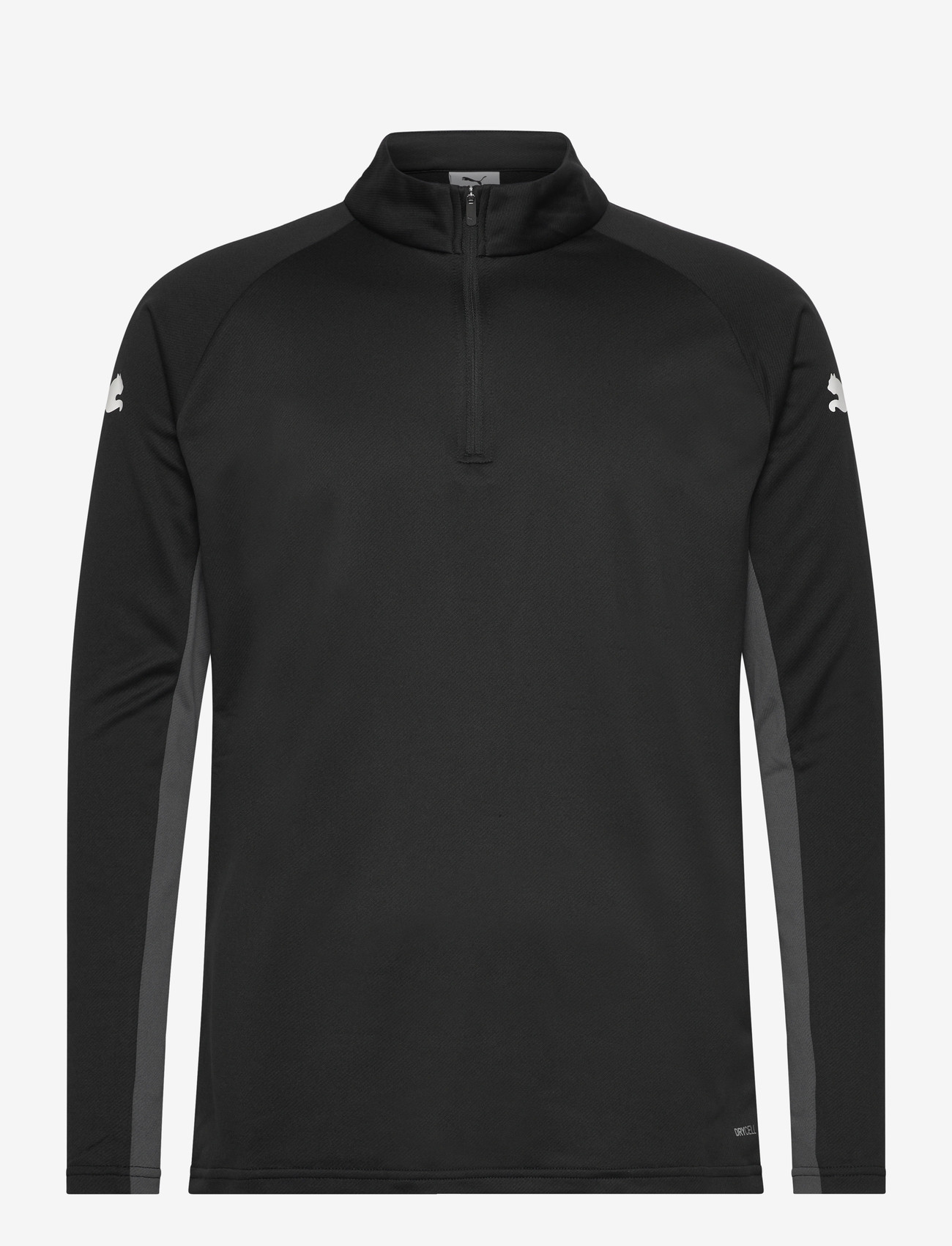 PUMA - IndividualLIGA 1/4 Zip Top - langærmede t-shirts - puma black-puma white-shadow gray - 0