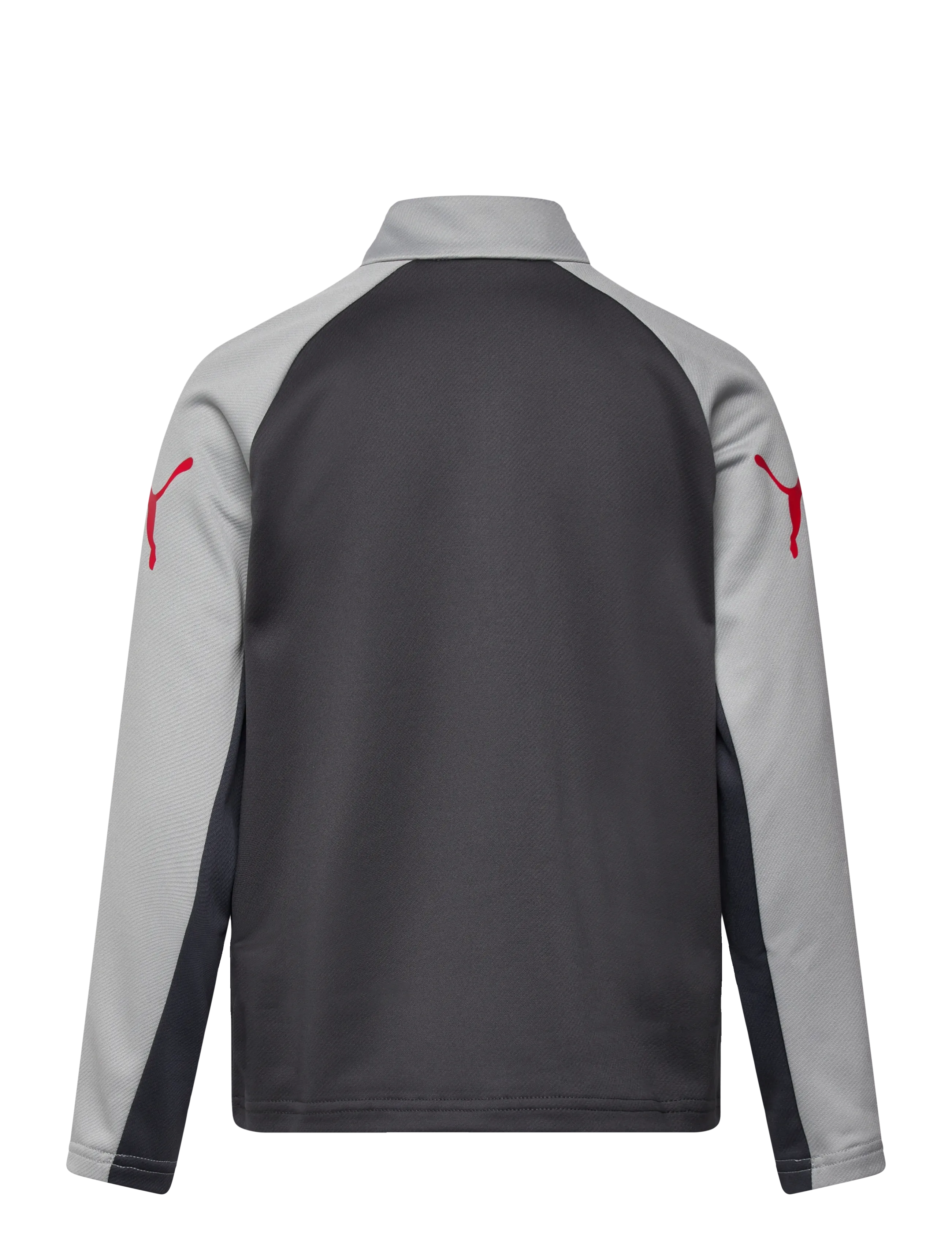 PUMA - IndividualLIGA 1/4 Zip Top Jr - sweatshirts - dusky gray-puma red-gray echo - 1