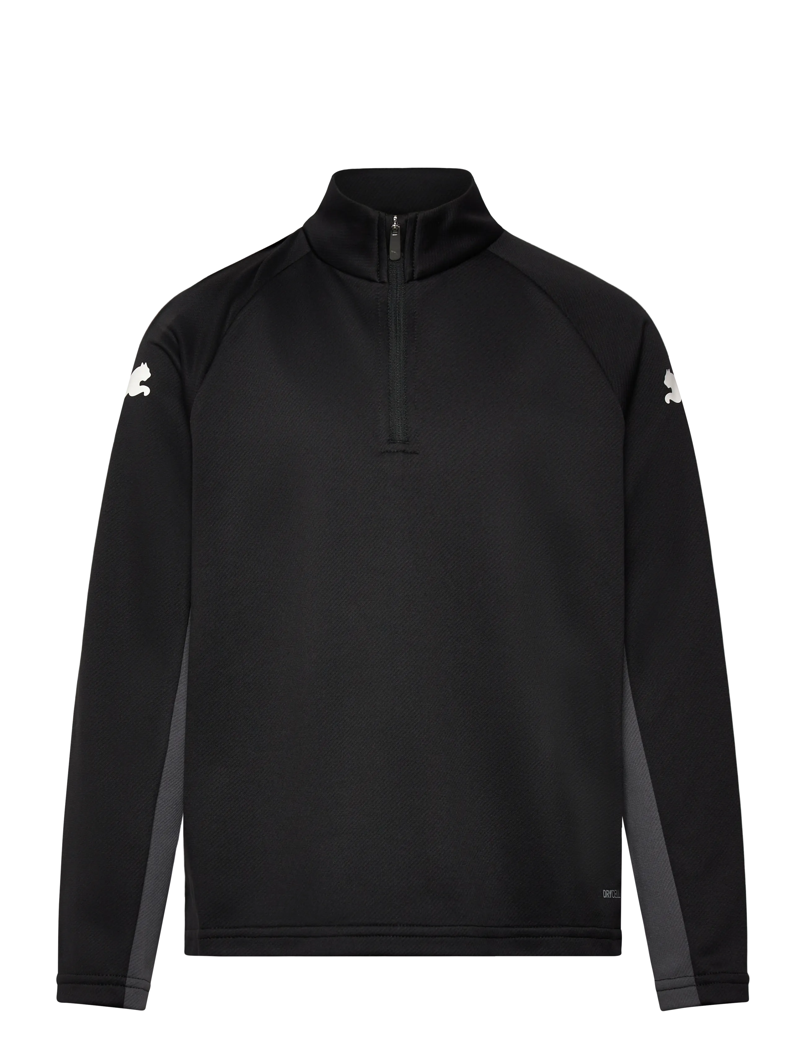 PUMA IndividualLIGA 1/4 Zip Top Jr - 4 for 3 - PUMA BLACK-PUMA WHITE-SHADOW GRAY / black