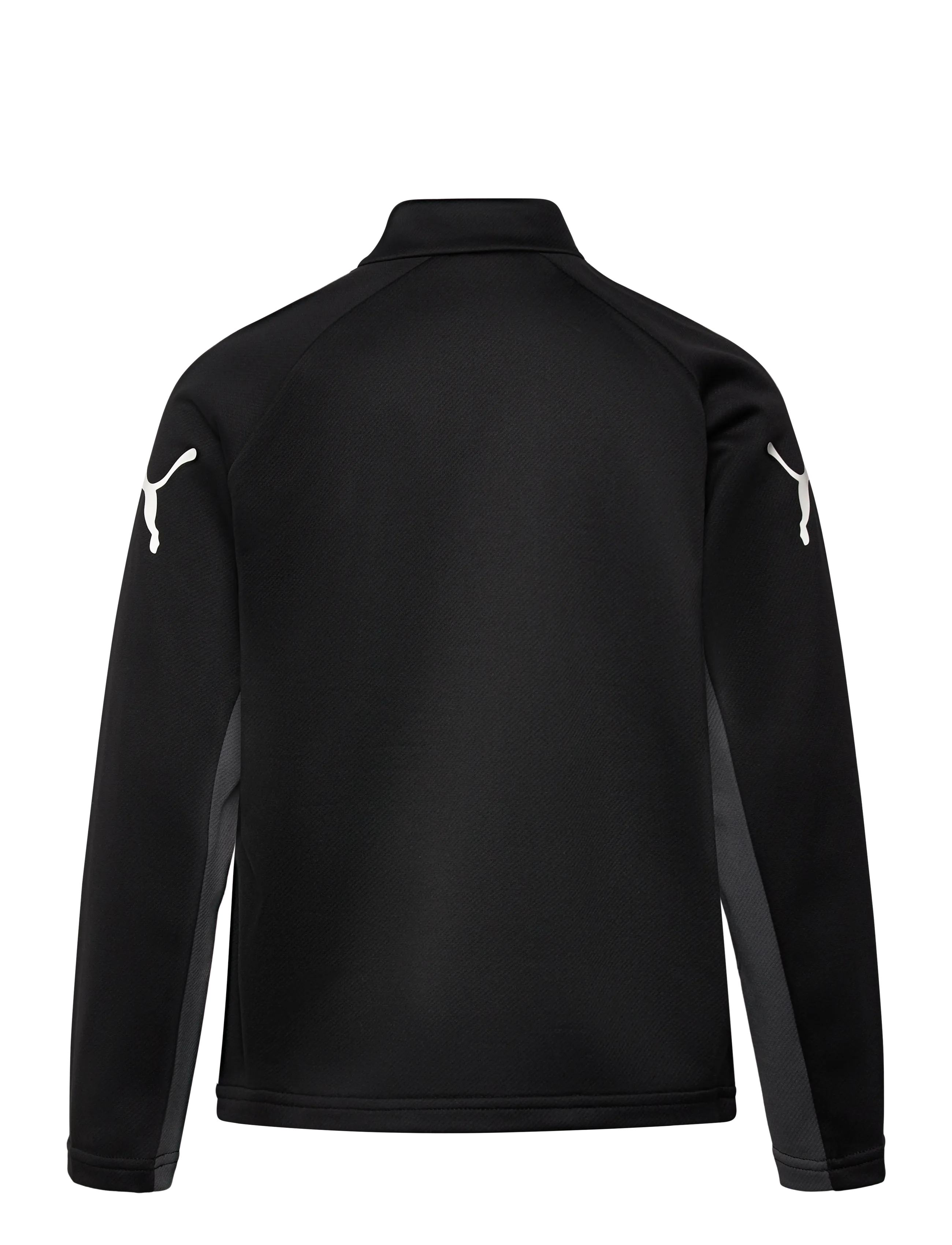 PUMA - IndividualLIGA 1/4 Zip Top Jr - džemperiai - puma black-puma white-shadow gray - 1