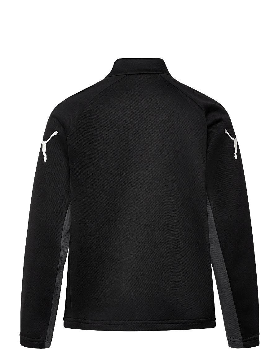 PUMA - IndividualLIGA 1/4 Zip Top Jr - sweatshirts - puma black-puma white-shadow gray - 1