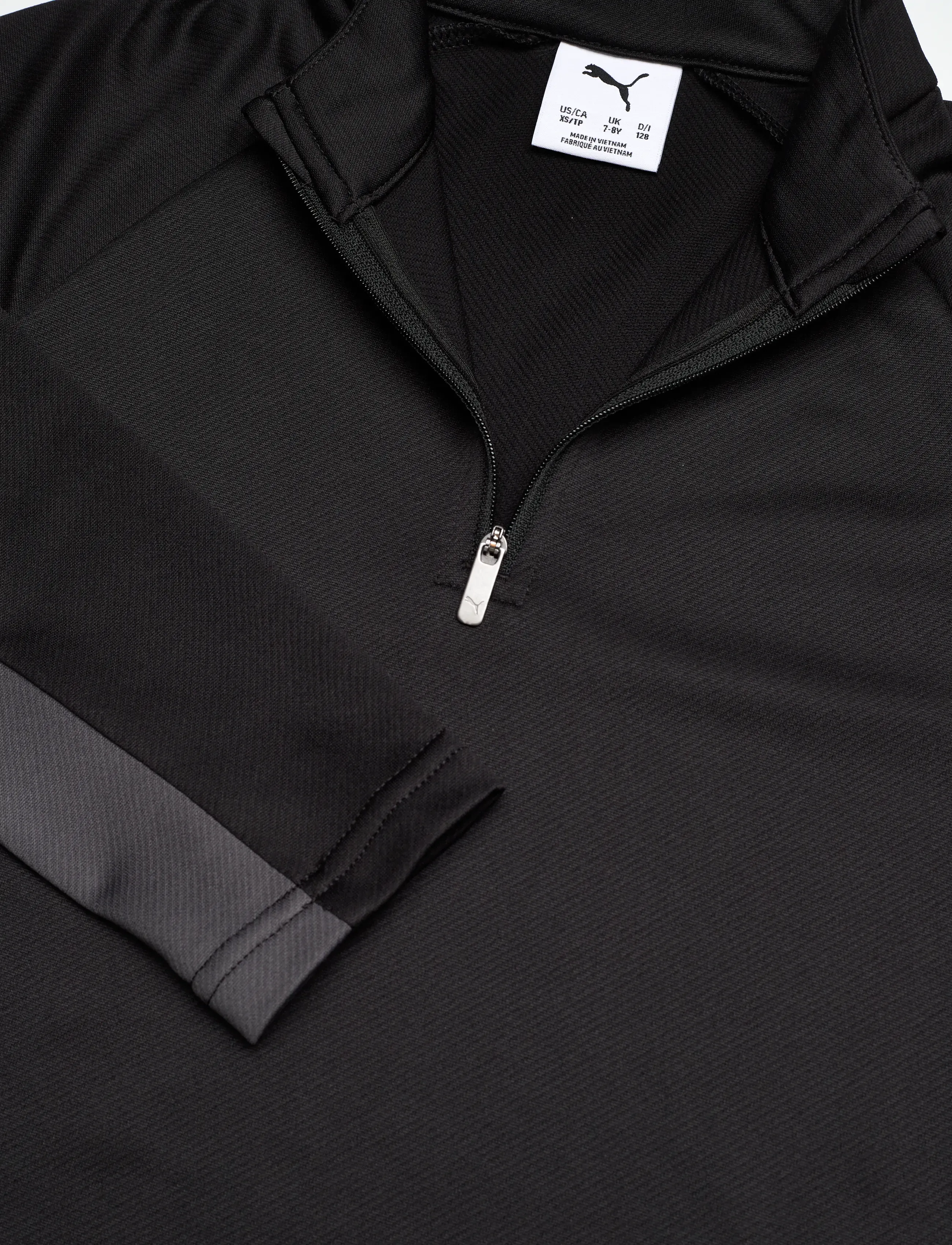 PUMA - IndividualLIGA 1/4 Zip Top Jr - džemperiai - puma black-puma white-shadow gray - 2