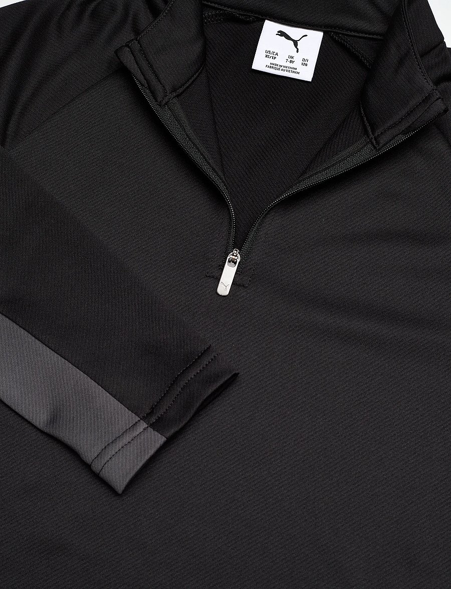 PUMA - IndividualLIGA 1/4 Zip Top Jr - sweatshirts - puma black-puma white-shadow gray - 2