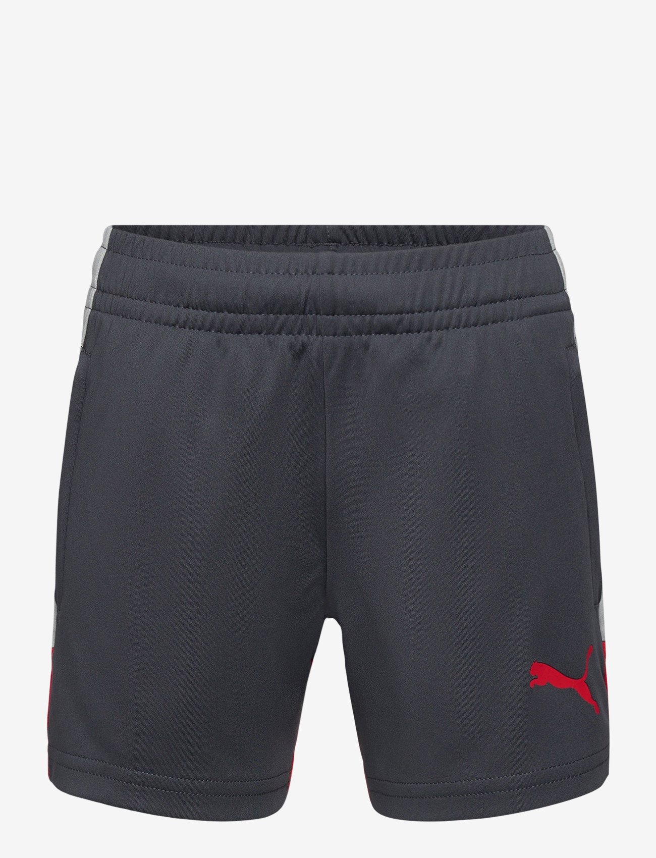 PUMA - IndividualLIGA Training Shorts Jr - sport-shorts - gray echo-dusky gray-puma red - 0