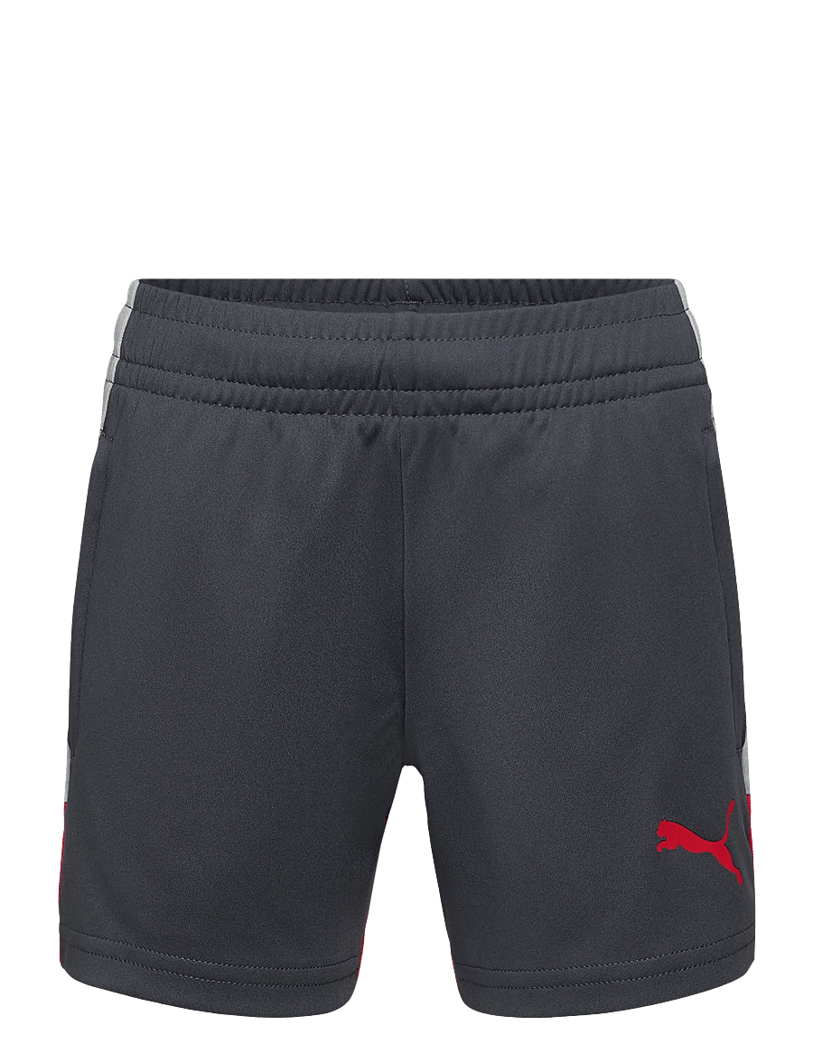 PUMA - IndividualLIGA Training Shorts Jr - sportsshorts - gray echo-dusky gray-puma red - 0