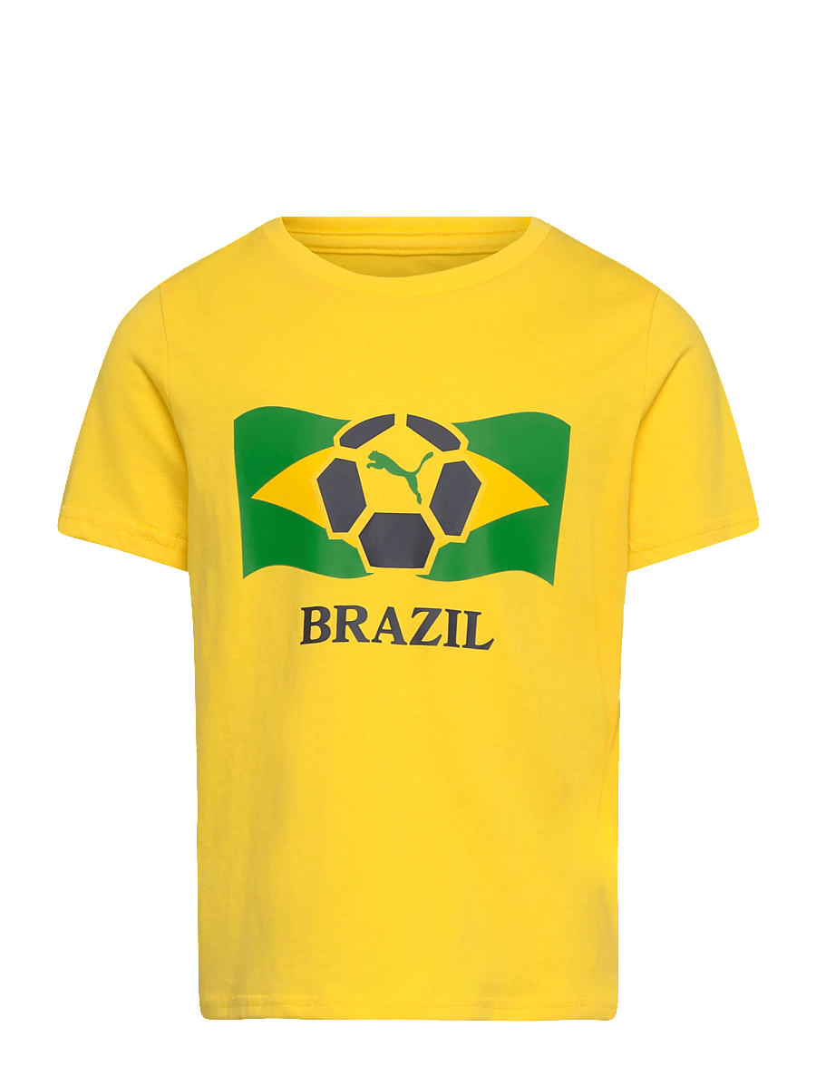 PUMA - Fanpack Shortsleeve Tee jr - sporttoppar - pele yellow-fast green - 0