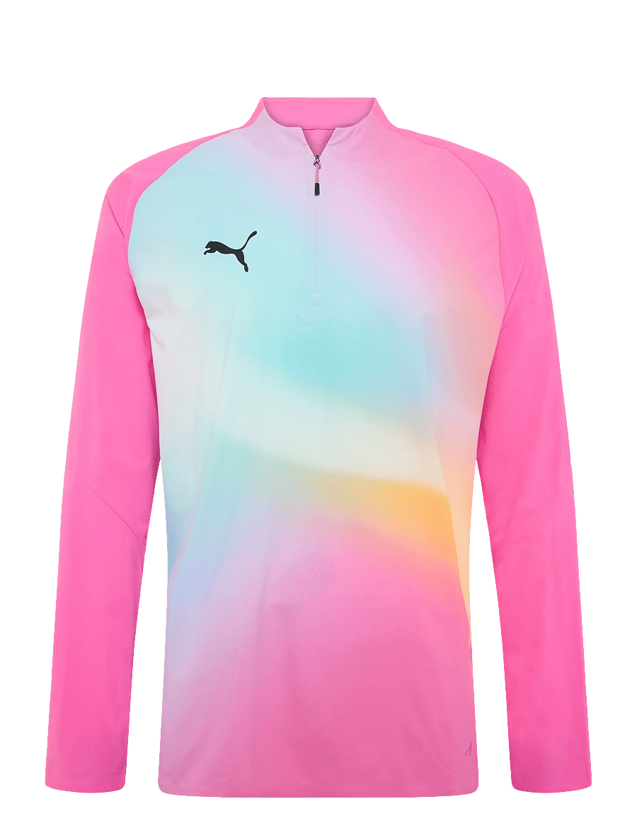 PUMA - Individual Lightspeed Ultimate 1/4 Zip-Top - fleece & mellanlager - poison pink-puma black - 0