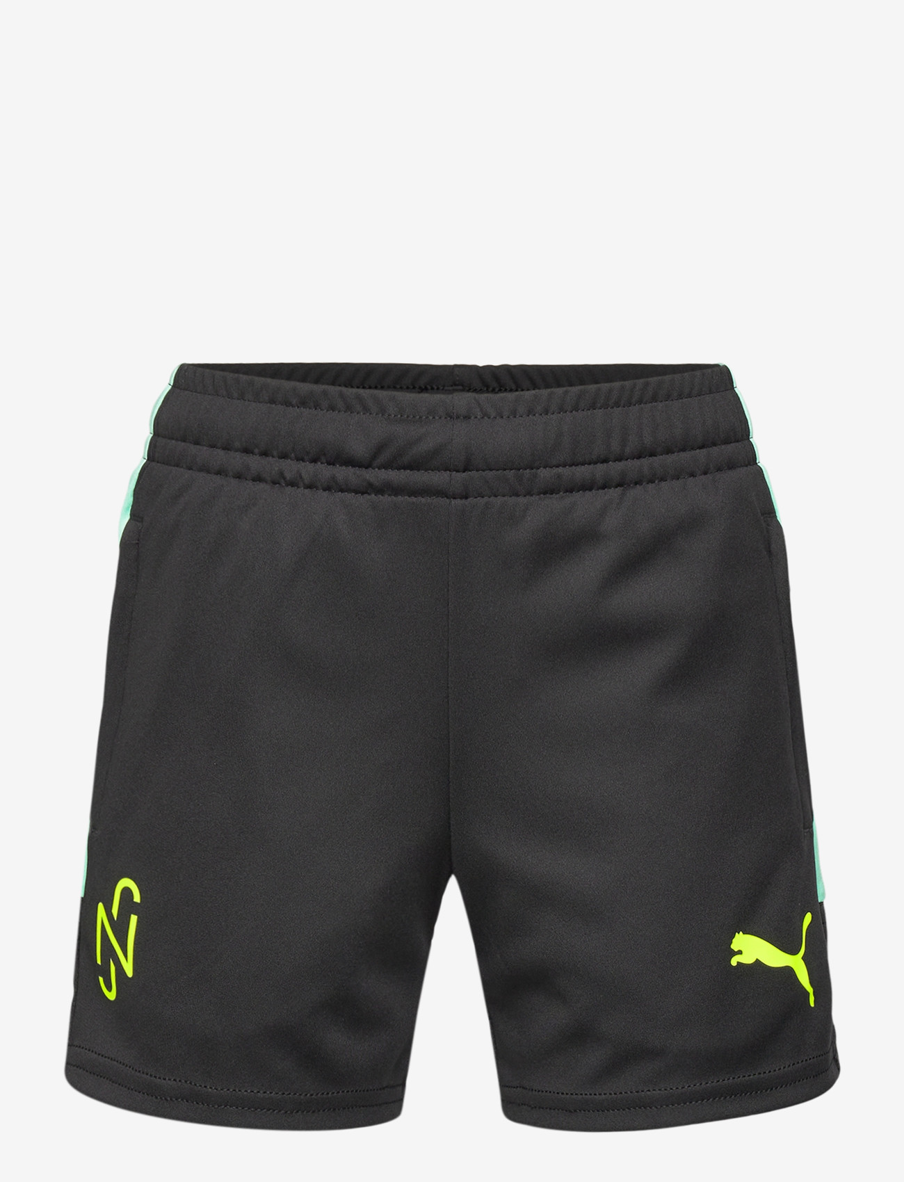 PUMA - Neymar JR Creativity Training Shorts Jr - sport-shorts - puma black-yellow alert-mint jelly - 0