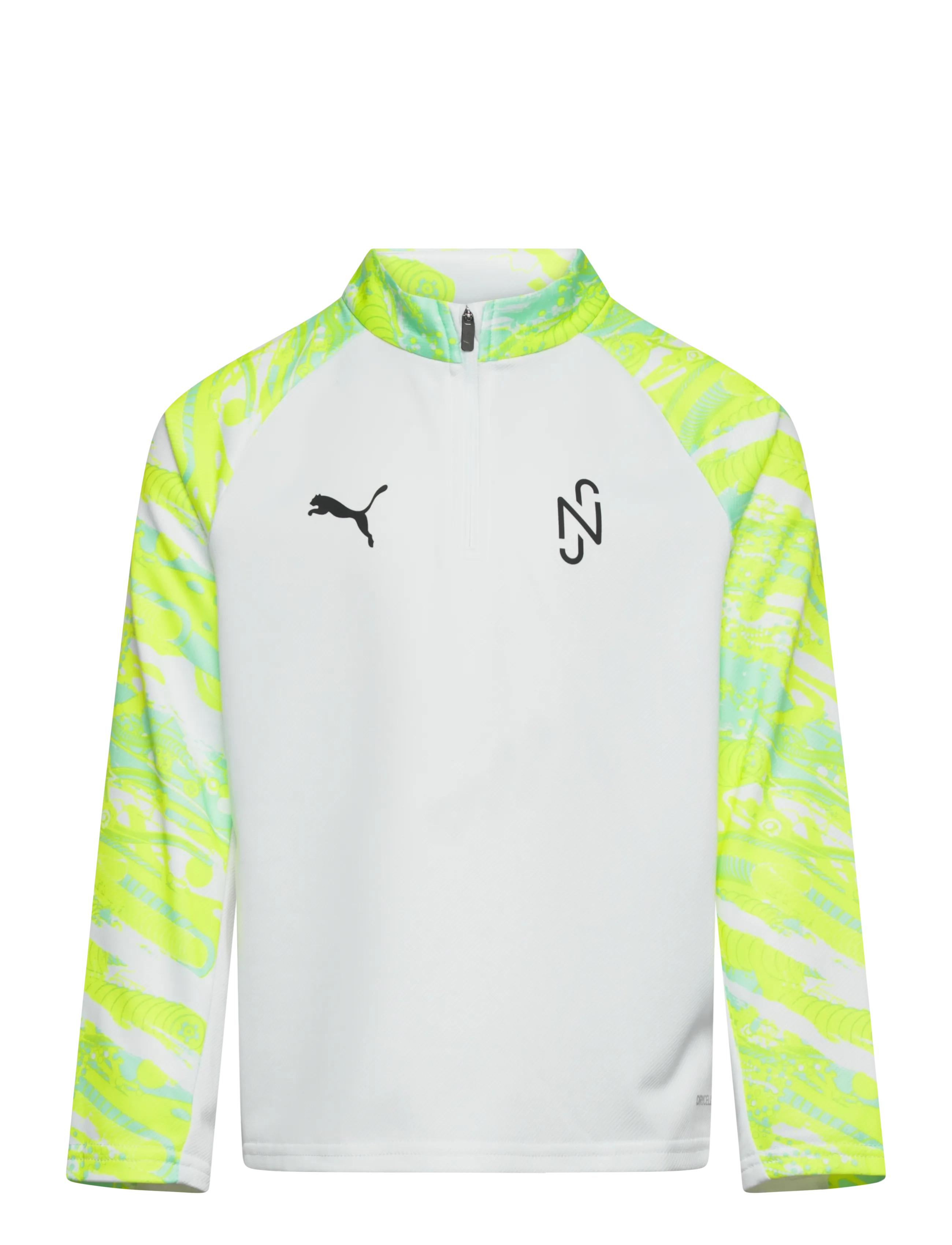 PUMA Neymar JR Creativity 1/4 Zip Top Jr - Kleidung - PUMA WHITE-PUMA BLACK-MINT JELLY / white