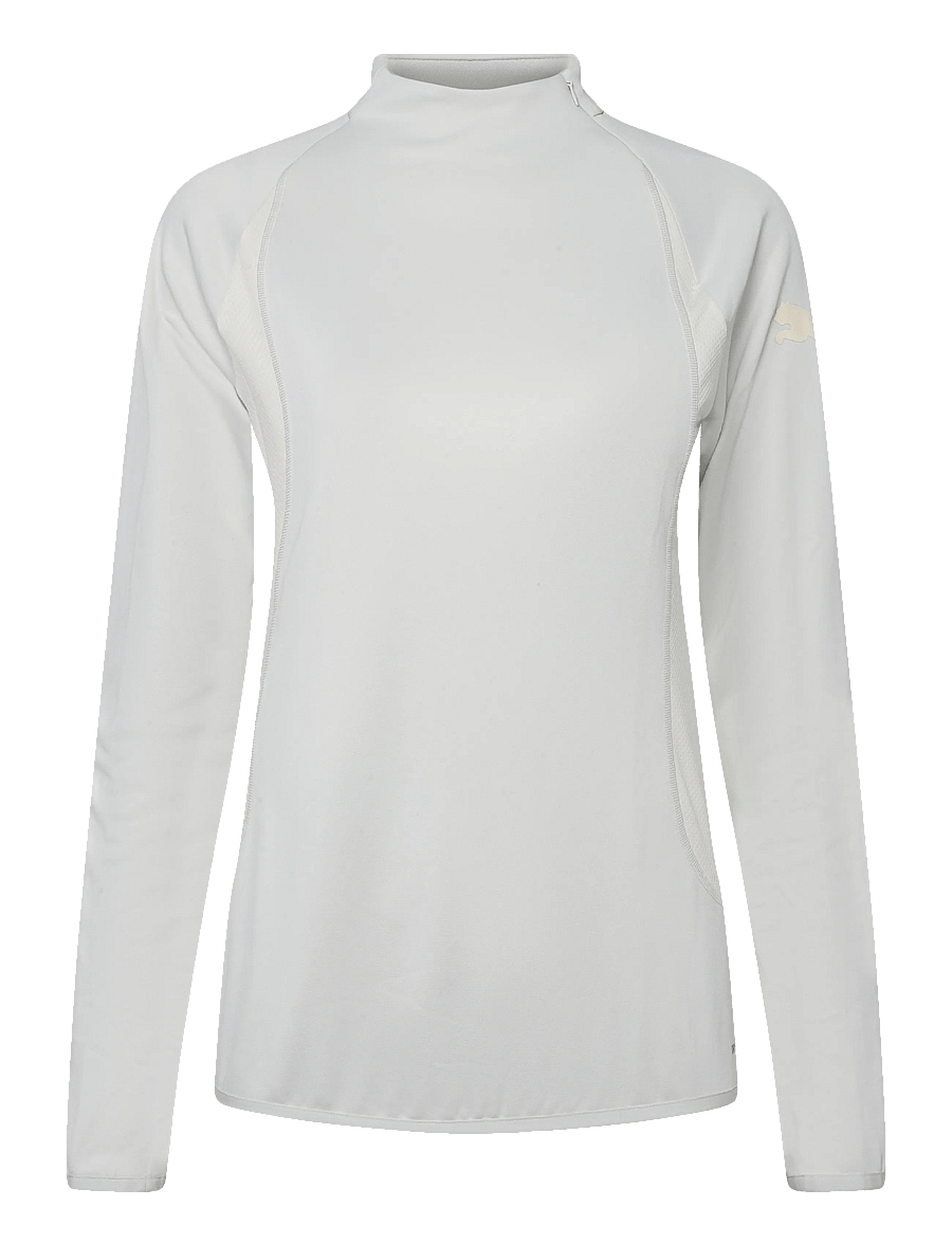 PUMA - IndividualBLAZE 1/4 Zip Top - underställströjor - sedate gray-sugared almond - 0