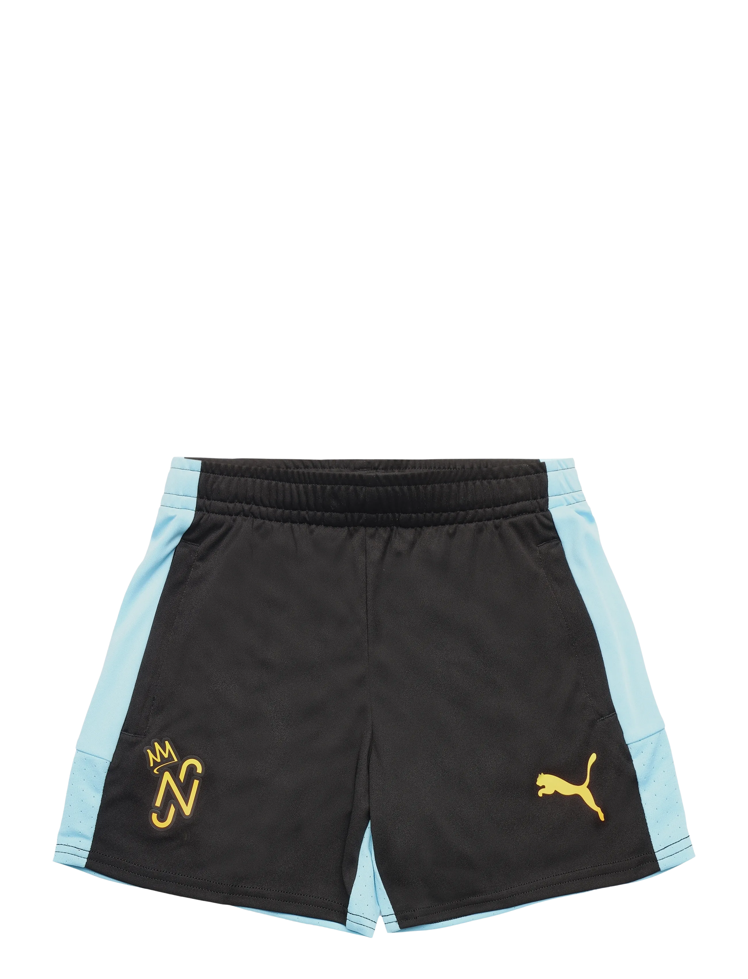 PUMA NJR Creativity Training Shorts Jr - Stuttbuxur - PUMA BLACK-HEAT FIRE-VIBRANT BLUE / black