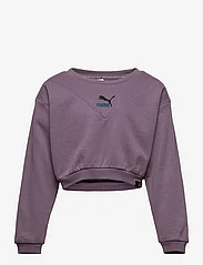 PUMA - Classics GRL Crew FL G - sweaters - purple charcoal - 0