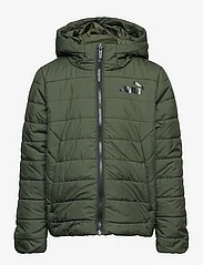 PUMA - ESS Hooded Padded Jacket - insulated jackets - myrtle - 0