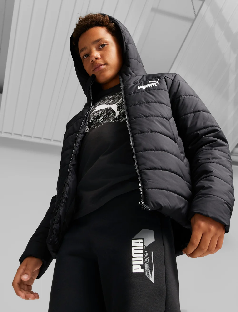 PUMA - ESS Hooded Padded Jacket - isolierte jacken - puma black - 3