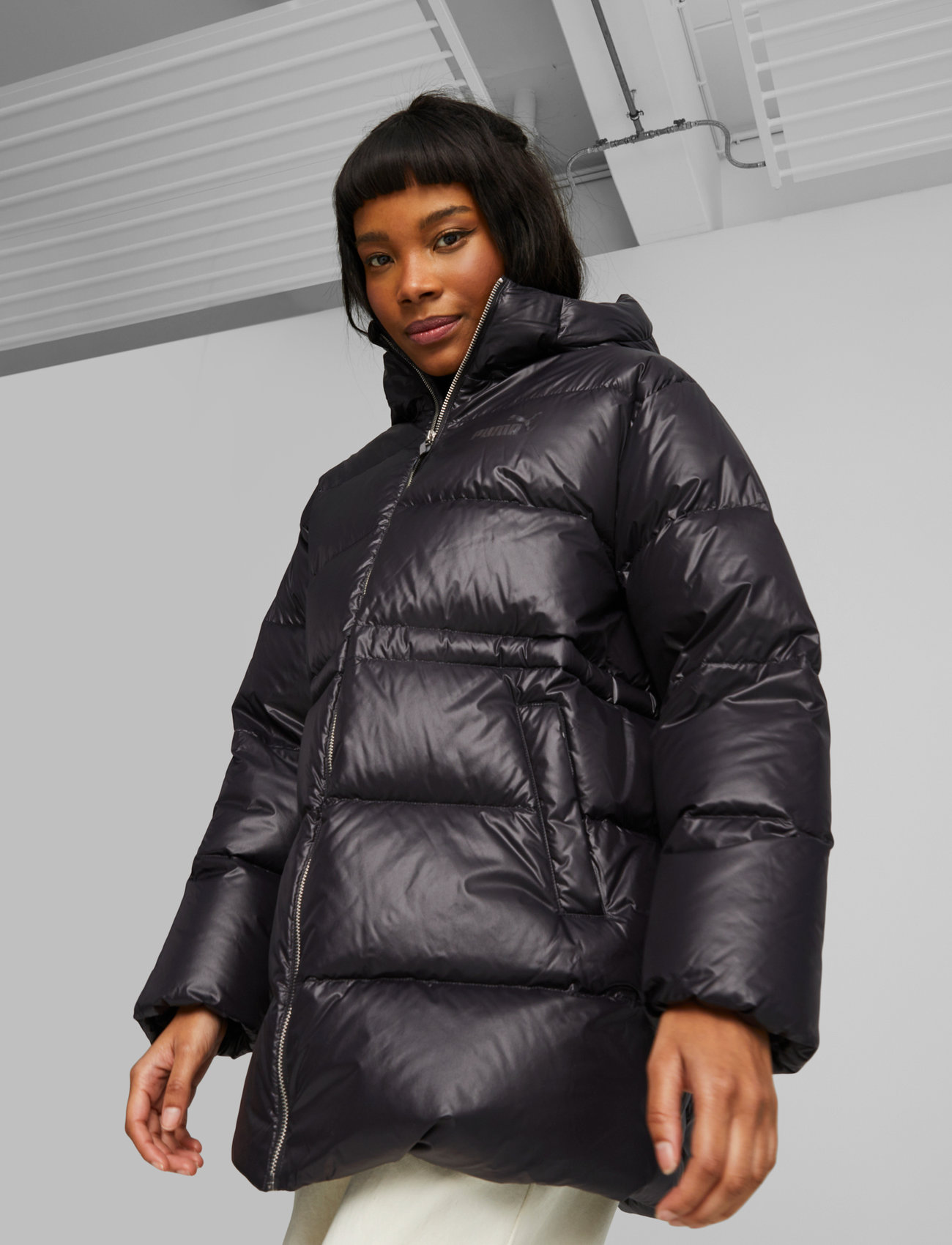 PUMA - Style Hooded Down Jacket - down- & padded jackets - puma black - 0