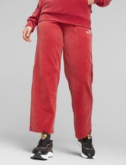 PUMA - ESS ELEVATED Velour Straight Pants - astro red - 1