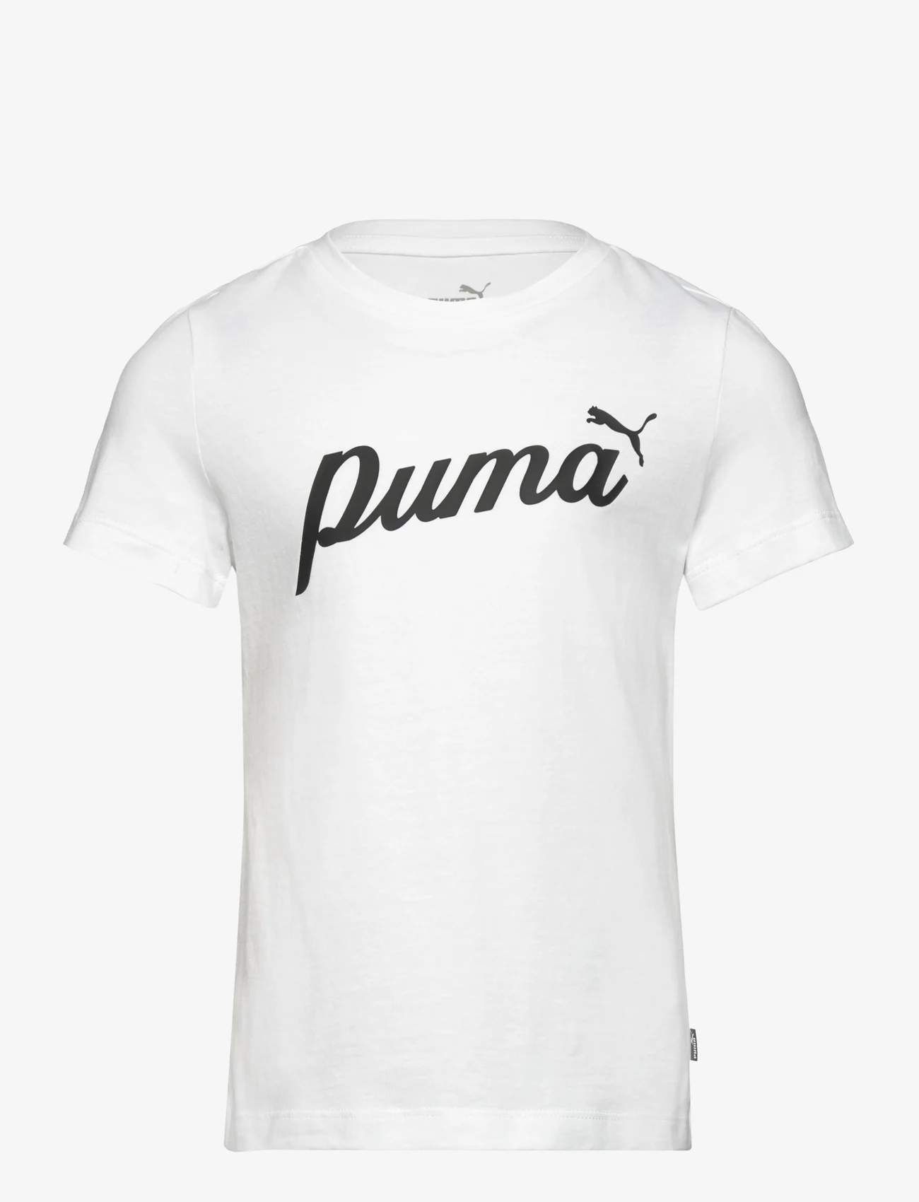PUMA - ESS+ Script Tee G - kortärmade t-shirts - puma white - 0