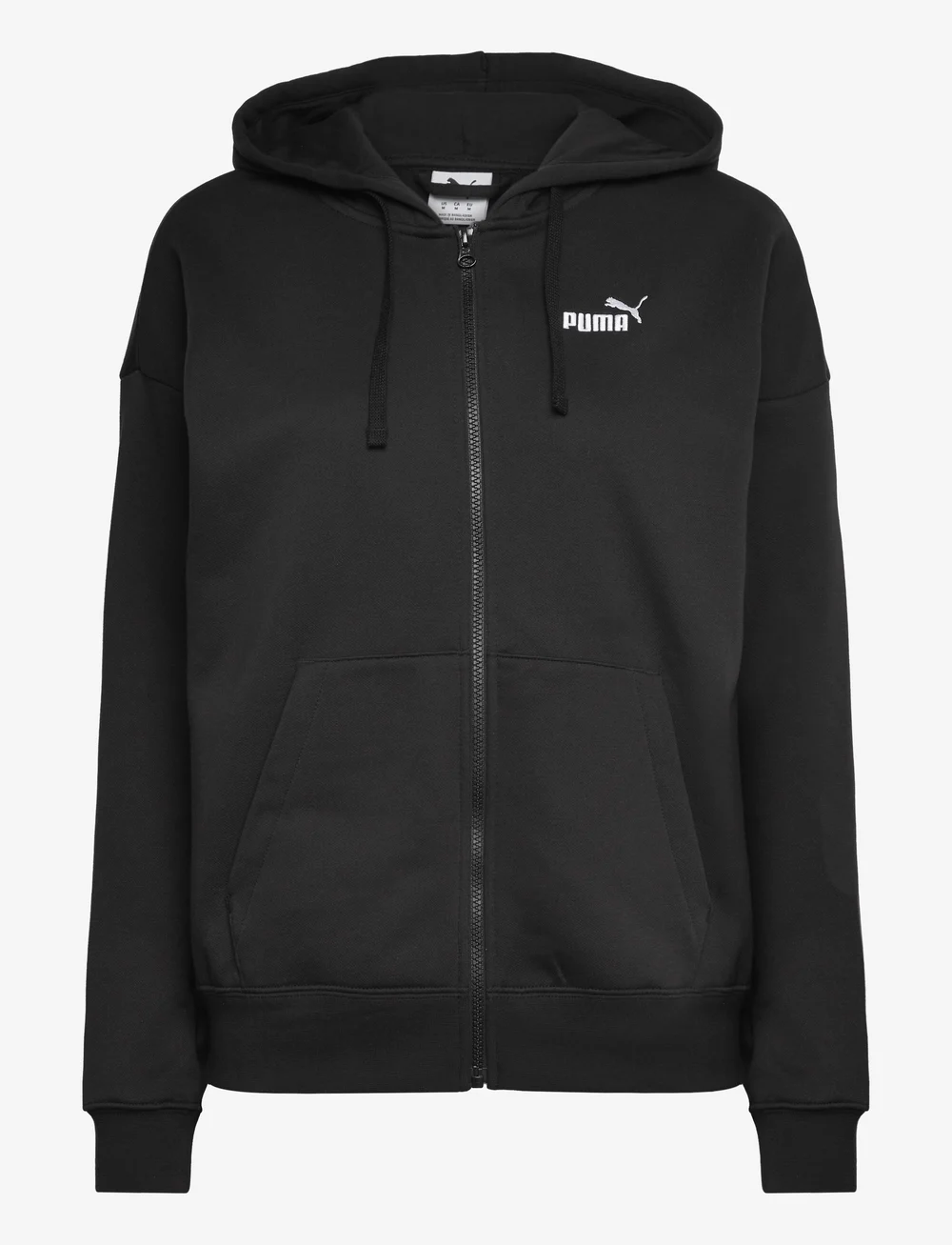 PUMA - ESS Small No. 1 Logo Comfort Full-Zip Hoodie FL - huvtröjor - puma black - 0