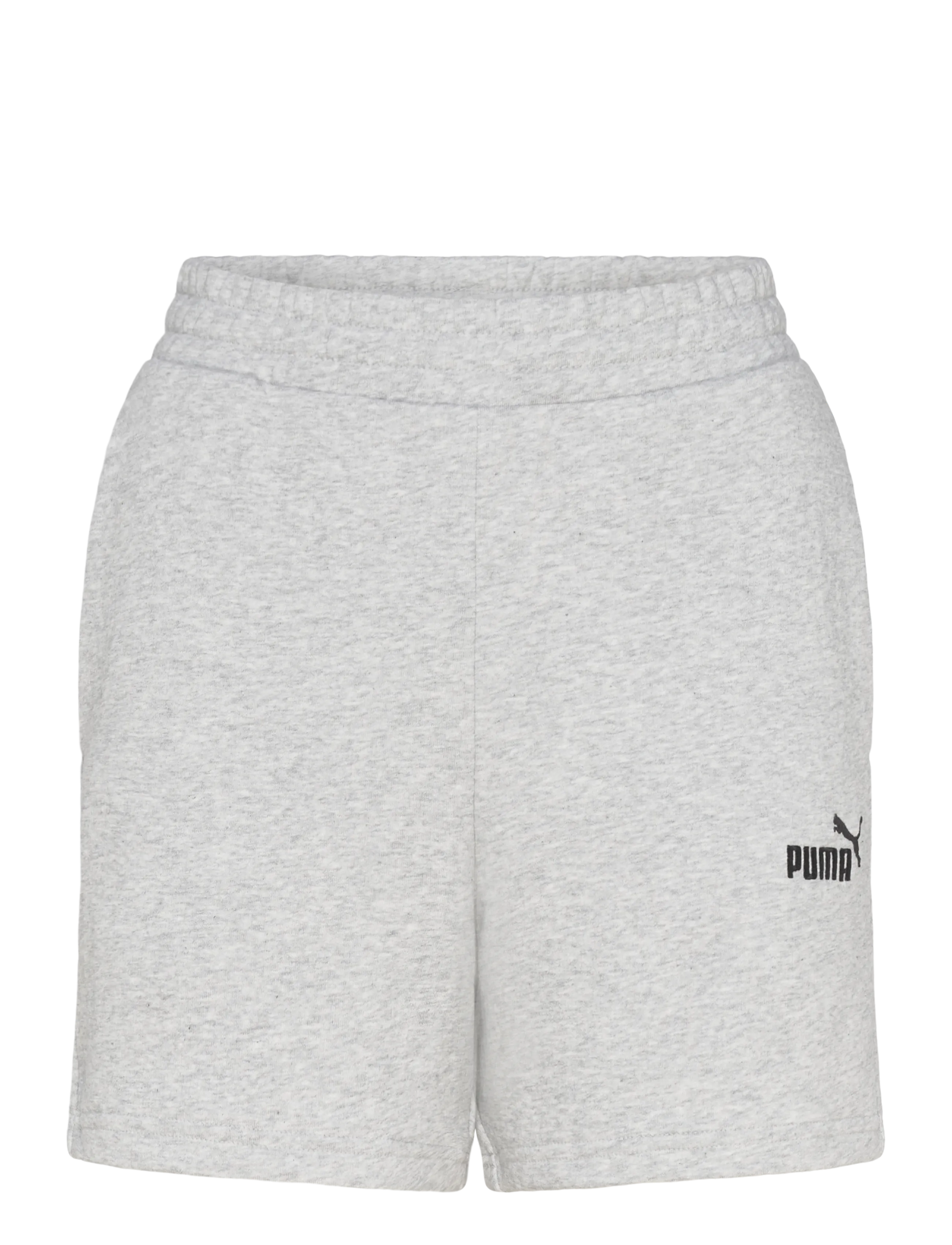 PUMA ESS Small No. 1 Logo 5'' High-Waist Shorts TR - PUMA - LIGHT GRAY HEATHER / grey