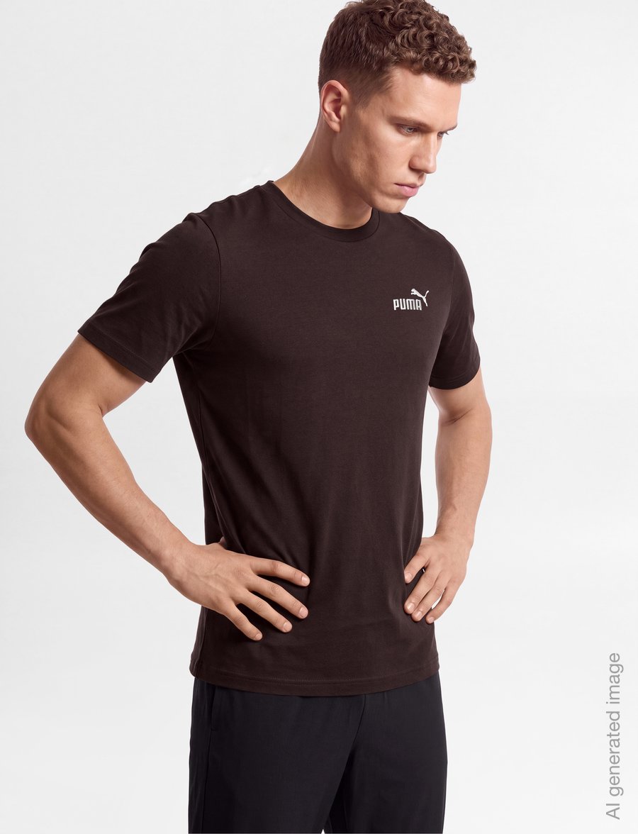 PUMA - ESS Small No. 1 Logo Tee (s) - t-shirts - chocolate fondue - 3