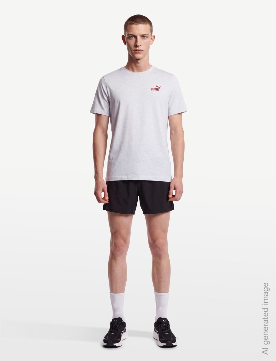 PUMA - ESS Small No. 1 Logo Tee (s) - tops & t-shirts - white glow heather - 0