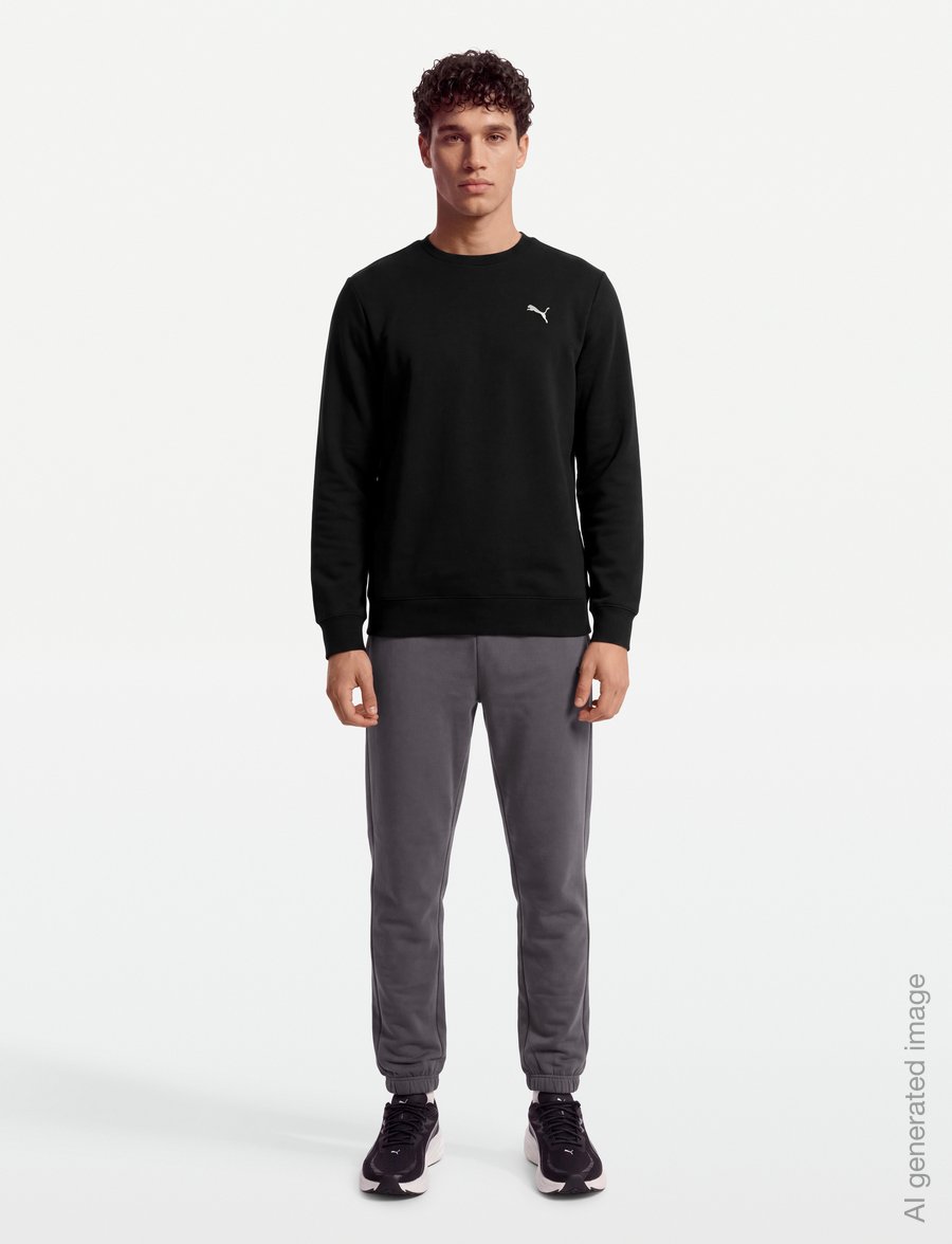 PUMA - ESS Crew FL - tops - puma black - 0