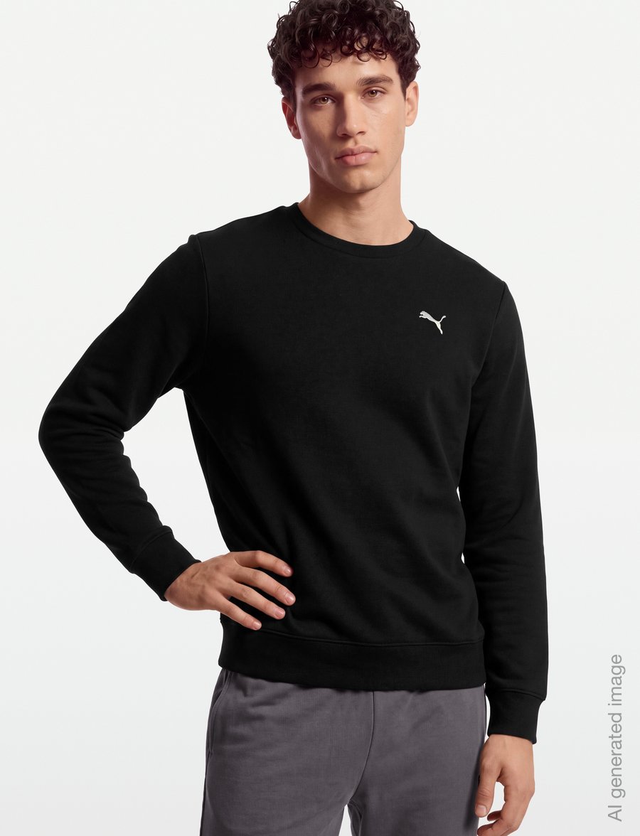 PUMA - ESS Crew FL - tops - puma black - 3