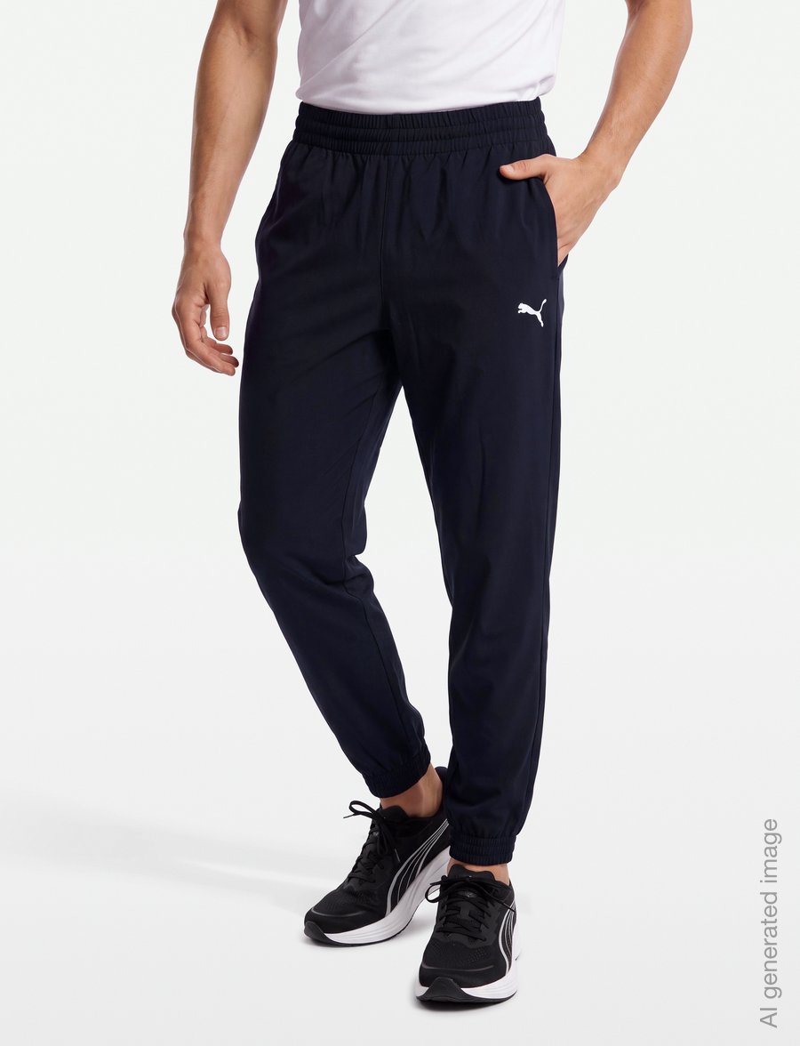 PUMA - ESS Woven Pants cl - Æfingabuxur - new navy - 3