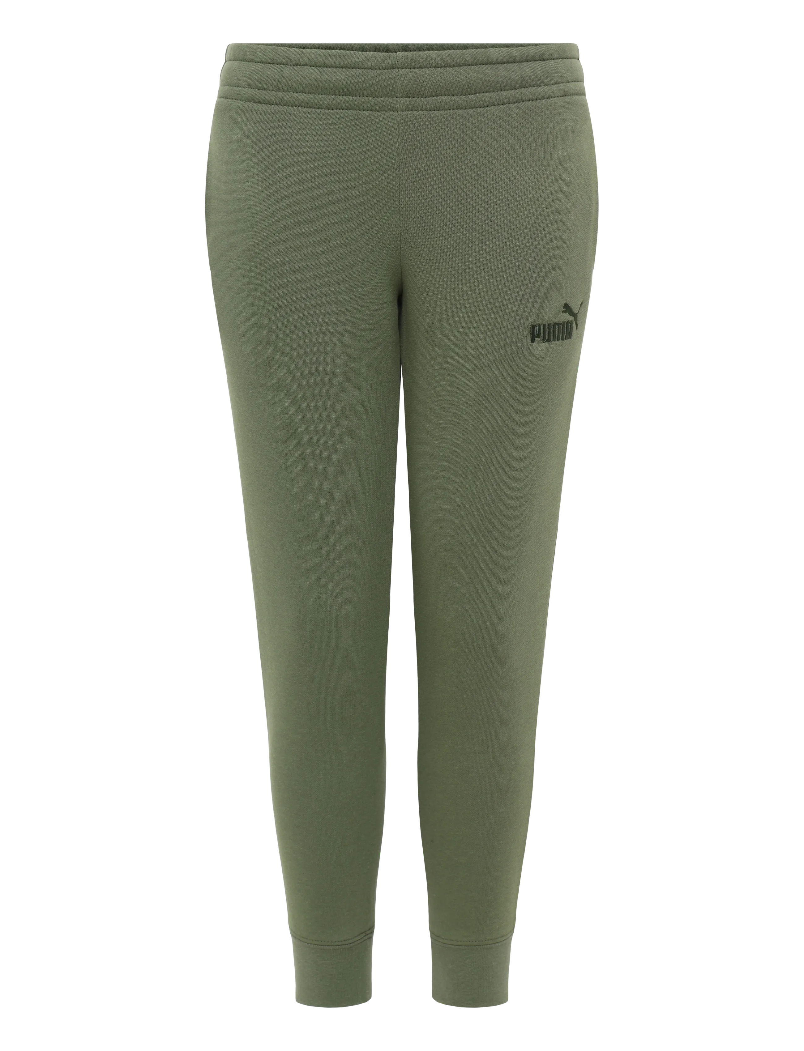PUMA Ess No. 1 Logo Sweatpants Fl B, 140, Khaki green, Underdele > Joggingbukser, Børn