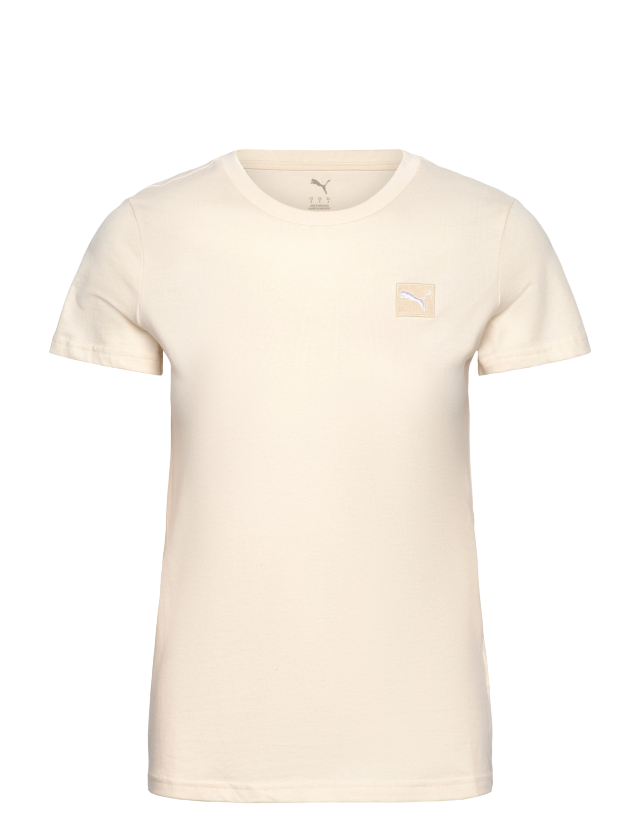 PUMA Ess Elevated Tee Beige - S - Damen