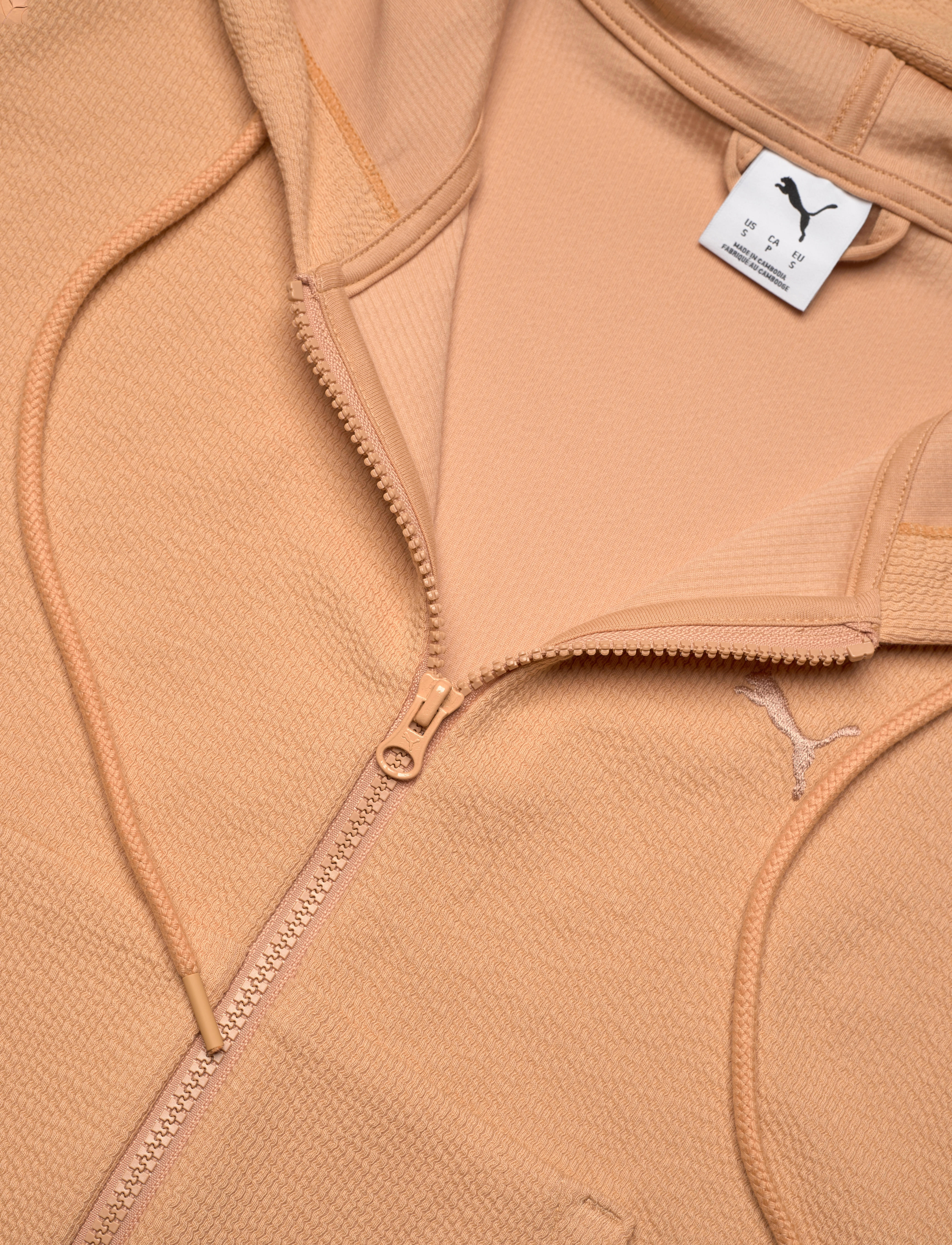 PUMA - HER Comfort Crop Full-Zip Hoodie - warm beige - 2