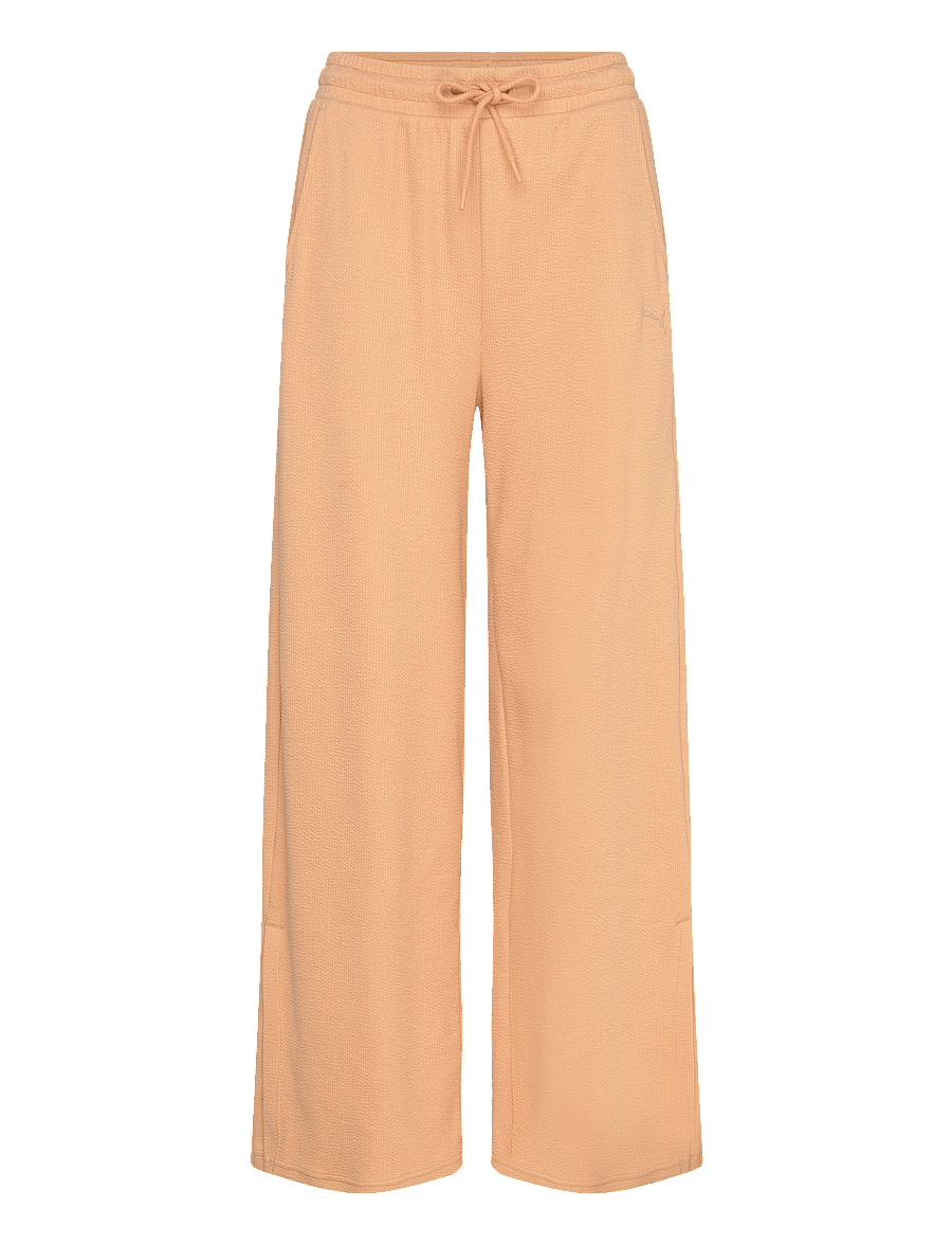 PUMA - HER Comfort High-Waist Straight Pants - treninginės kelnės - warm beige - 0