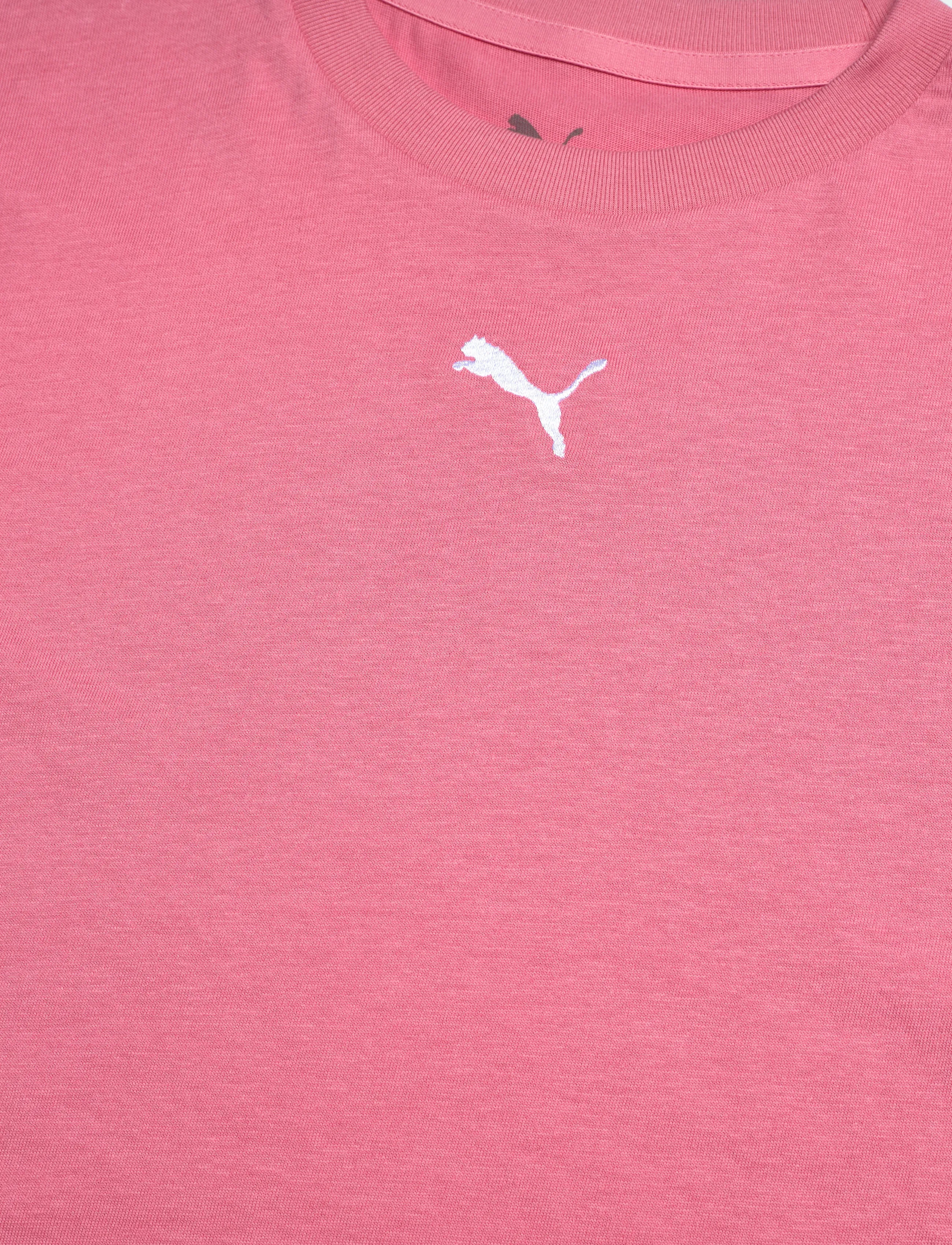 PUMA - ESS Centered Cat Logo Boxy Tee G - sports tops - wild pink - 2