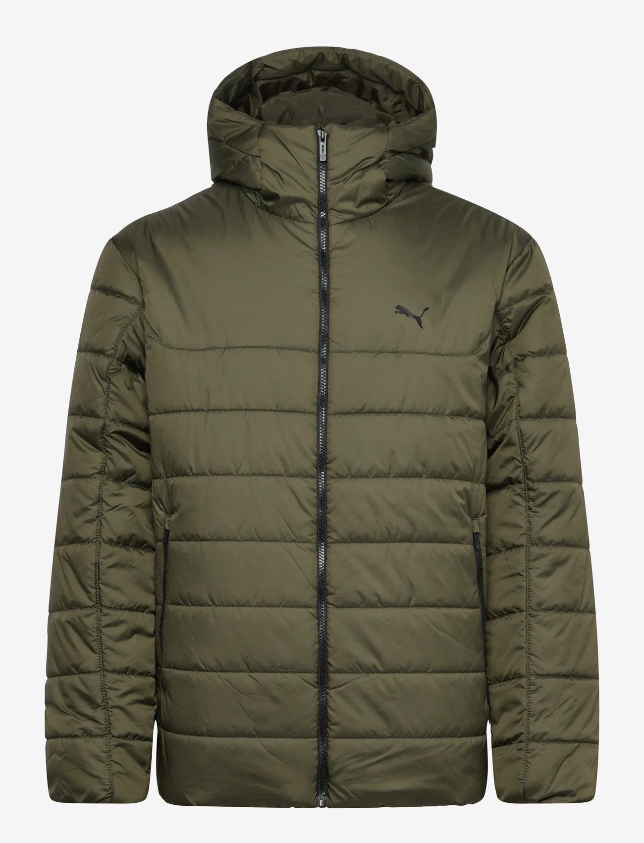PUMA - ESS Hooded Padded Jacket - daunenjacken - dark olive - 0