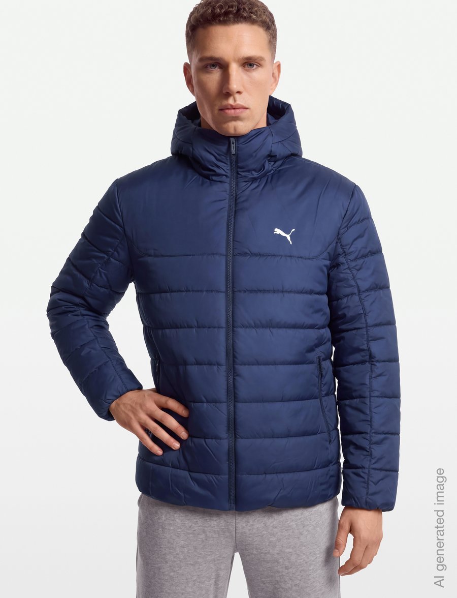 PUMA - ESS Hooded Padded Jacket - down jackets - puma navy - 3