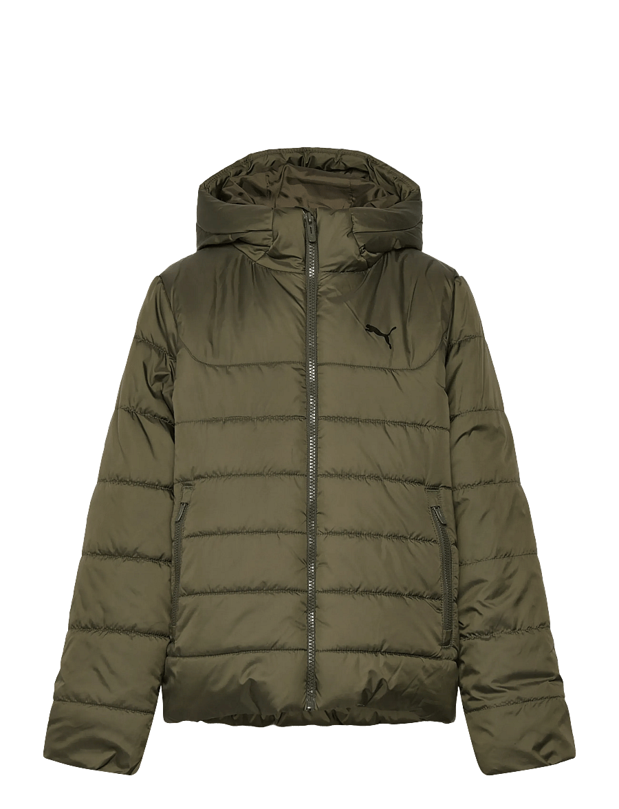 PUMA - ESS Hooded Padded Jacket - isolierte jacken - dark olive - 0