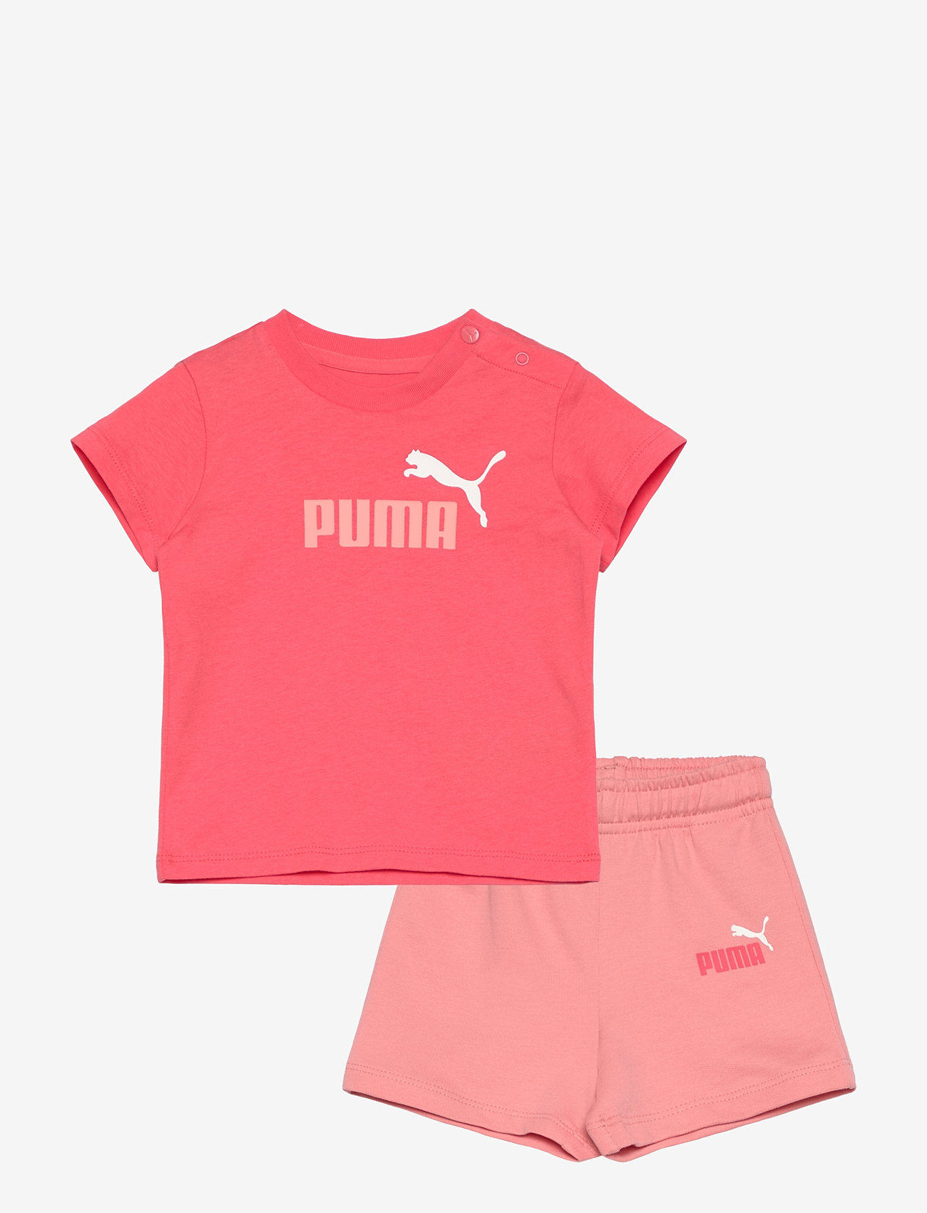 PUMA - MINICATS ESS Tee and Shorts Set INF - matchende sæt - peach frost - 0