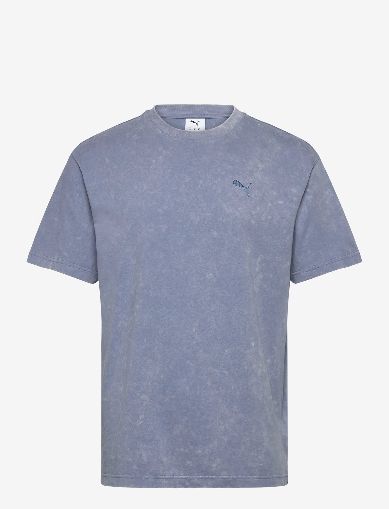 PUMA - ESS ELEVATED Relaxed Wash Tee - tøj - cool blue - 0