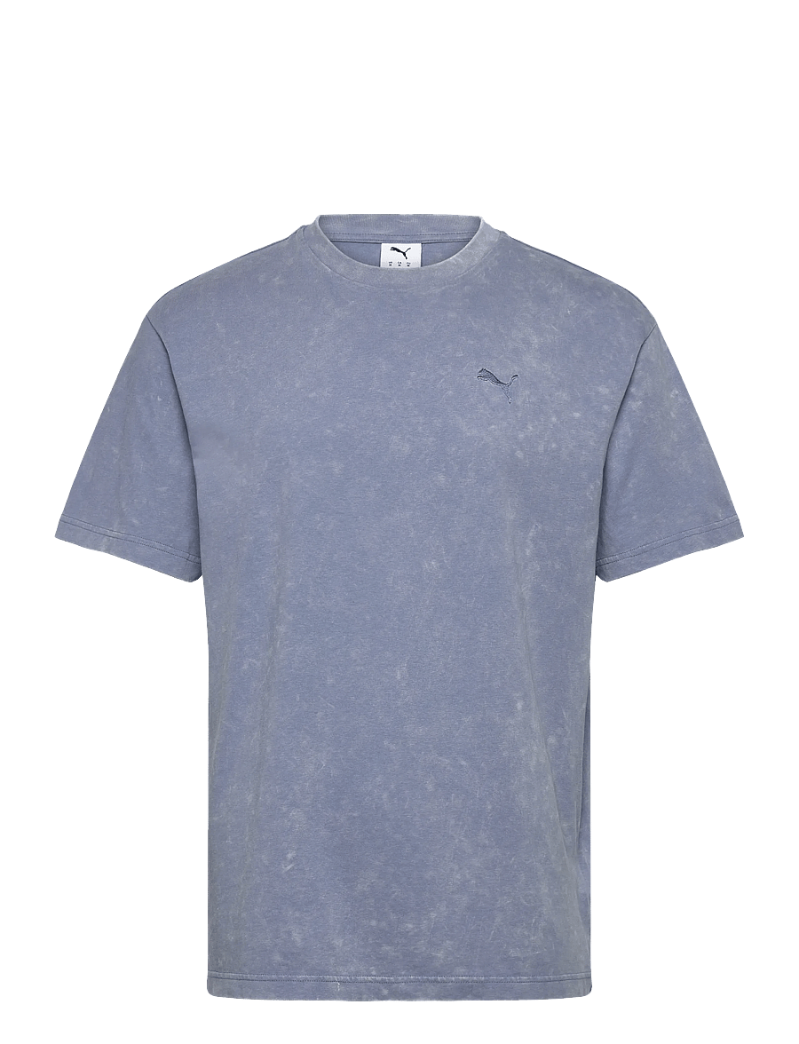 PUMA - ESS ELEVATED Relaxed Wash Tee - clothing - cool blue - 0