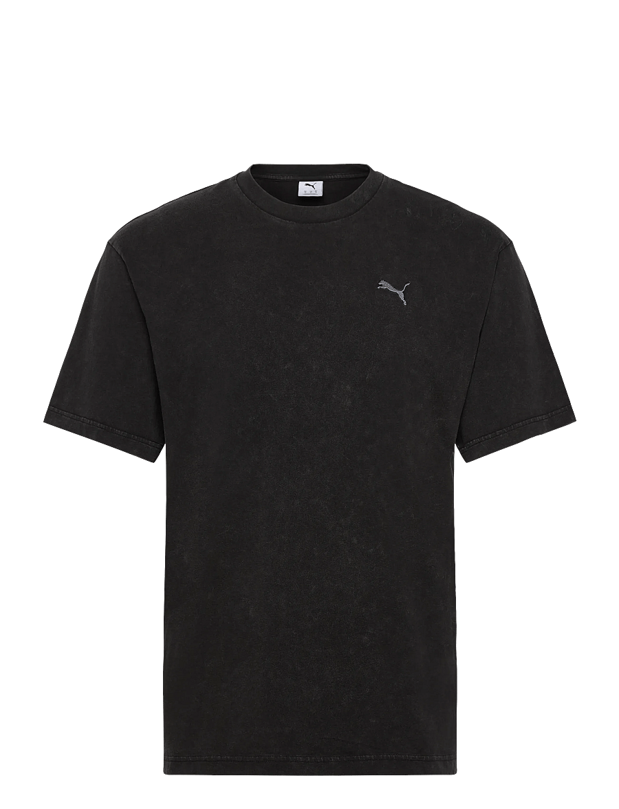 PUMA - ESS ELEVATED Relaxed Wash Tee - clothing - puma black - 0